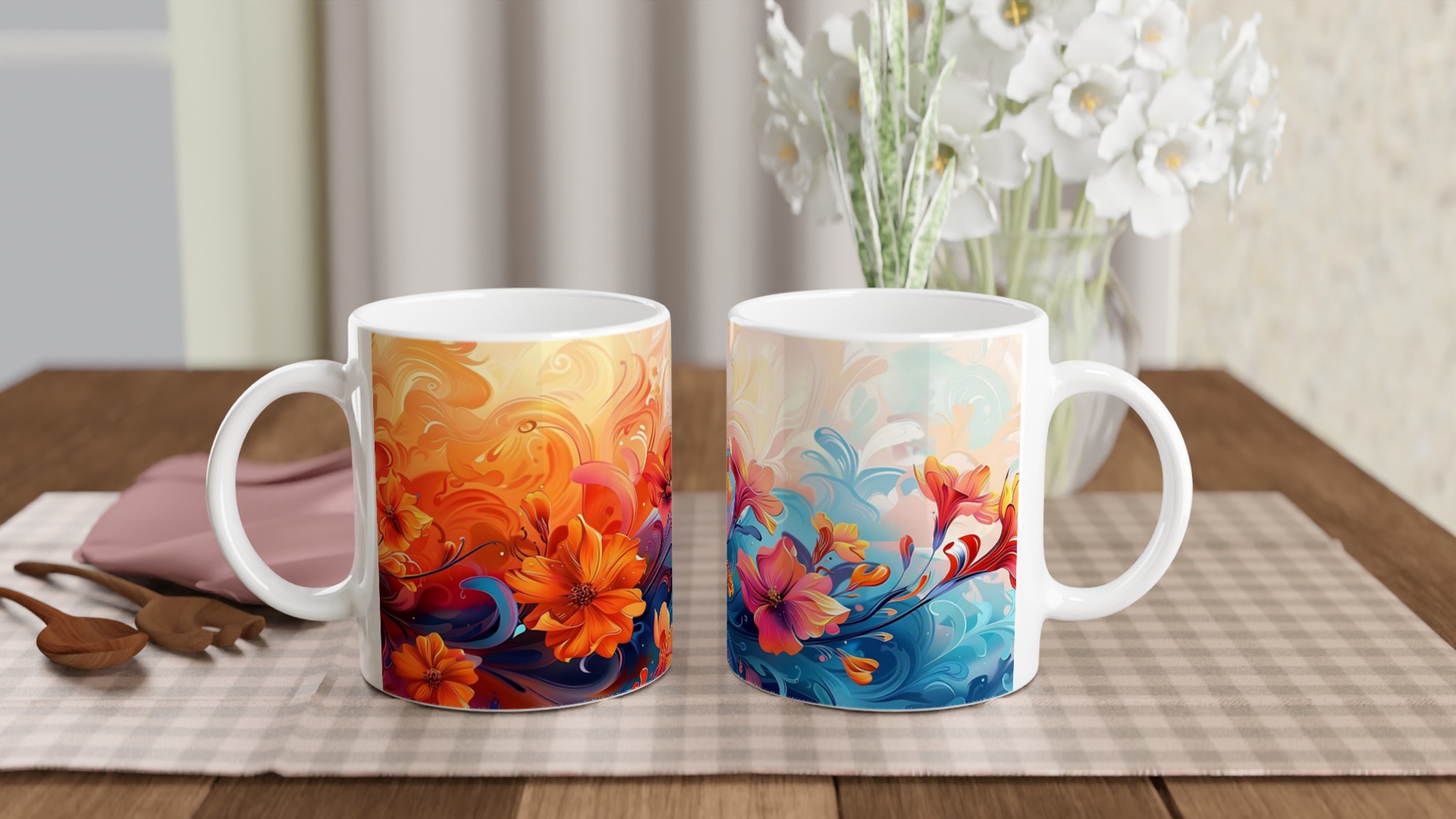 Abstrakt Blommig Konst Mugg – Livfulla Nyanser & Konstnärlig Elegans, Välj Bland Flera Färger 10 54bfcf7e-8b3c-422a-a6d1-50ba568ded1f