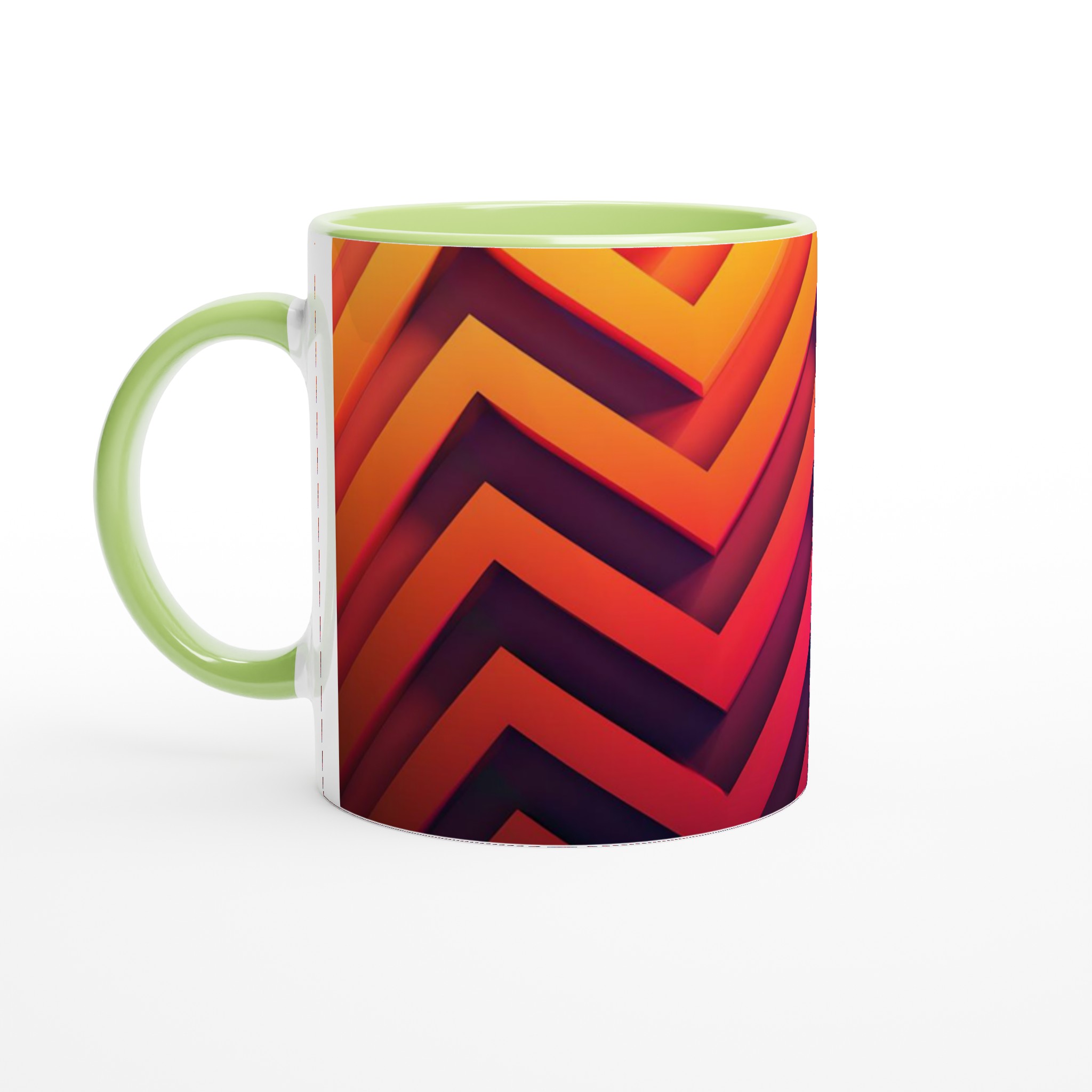 Abstrakt Chevron Mugg - Färgexplosion på 11oz Keramisk Kaffekopp 7 54cc0308-83da-4a72-b815-b09fe4f05aa5