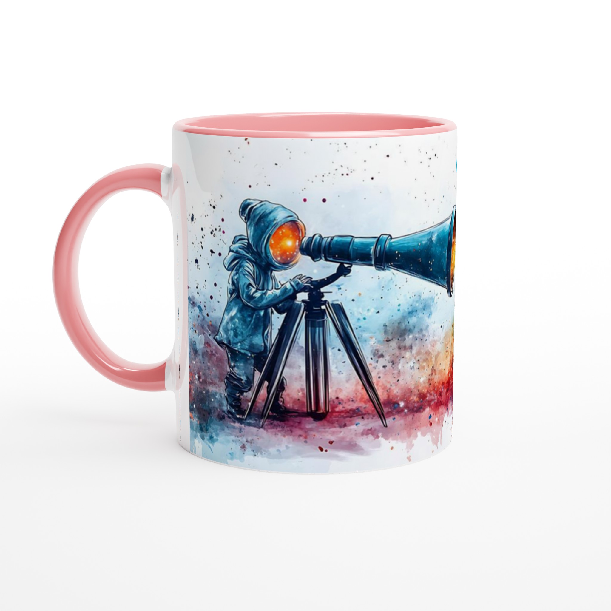 Mystisk Halloween Mugg: Barn med kikare & Lysande Pumpa – Vattenfärgsstil Keramisk Mugg 6 54d5c24b-0a22-4817-9b78-5e8d26b680fd
