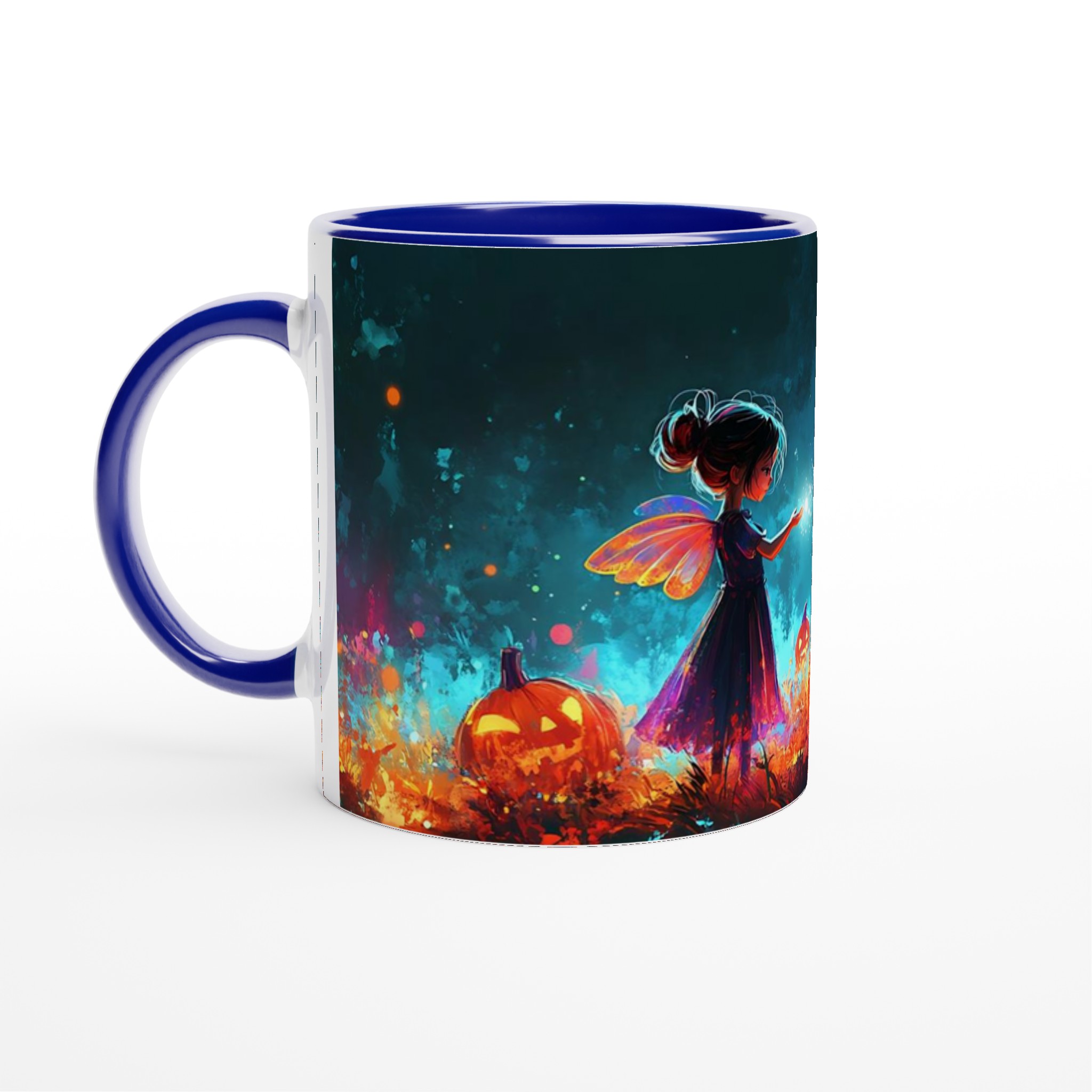 Magical Halloween Fairy & Pumpkins 11oz Keramisk Mugg – Drömsk Höstdesign i Valfri Färg! 2 54e50bd3-faa7-424a-ab74-cf061f403b18