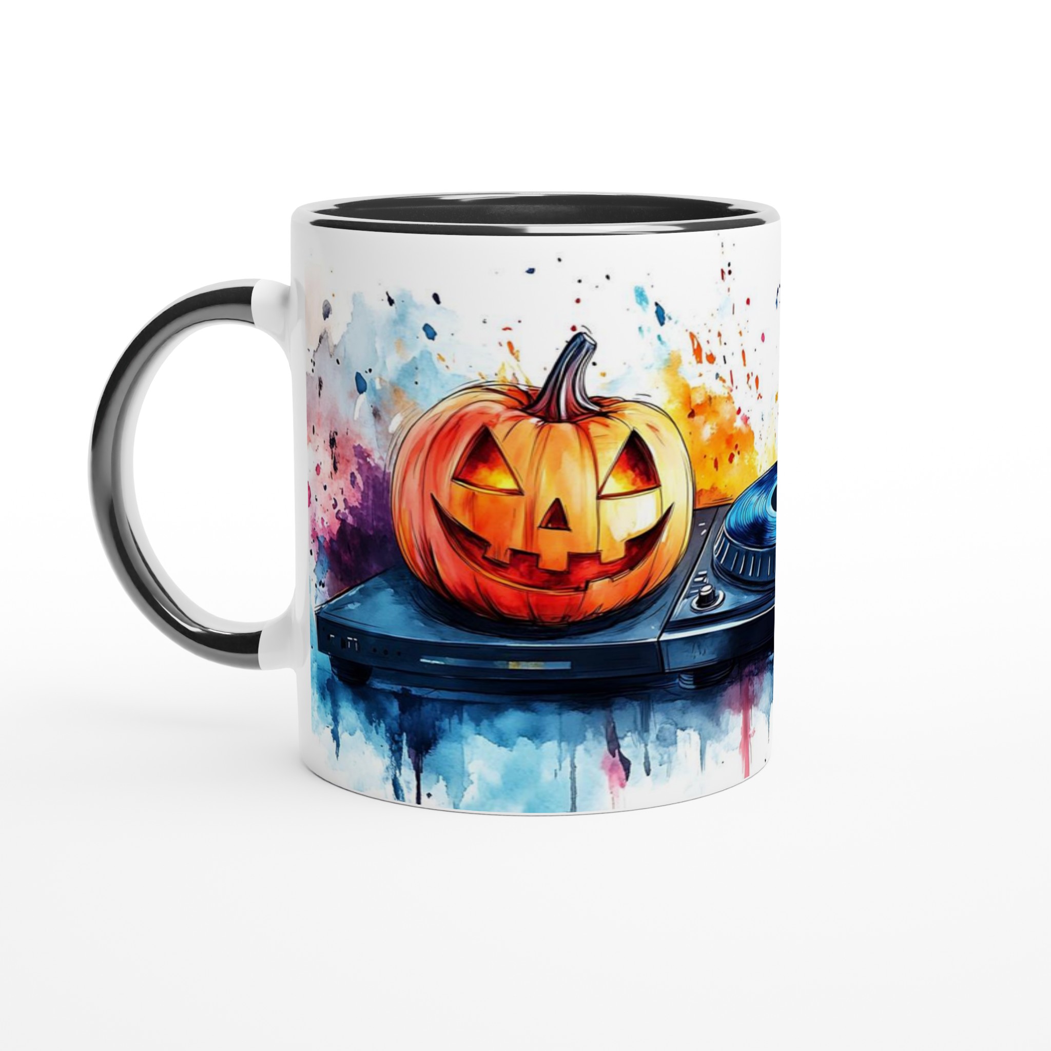 Spooky Beats: Halloween DJ Pumpkins 11oz Keramisk Mugg – Välj bland 7 Färgstarka Nyanser 4 54ea60ab-7e80-44e5-a5bc-60bd252fa6fe