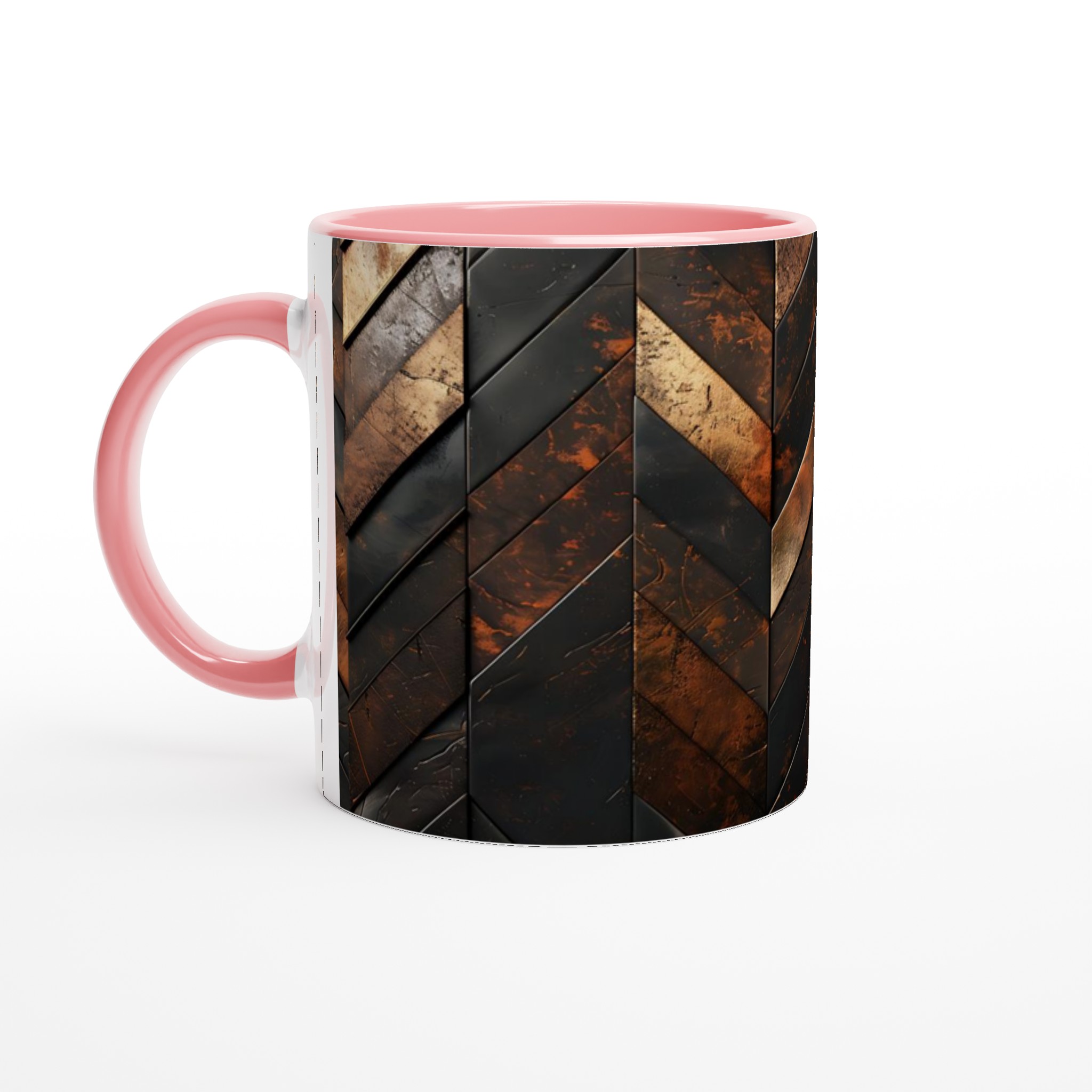 Rustik Chevron 11oz Keramisk Mugg – Elegans i Koppar & Mörkt Trä 6 54ee10b4-67b3-4569-a988-93334b3fb8a7