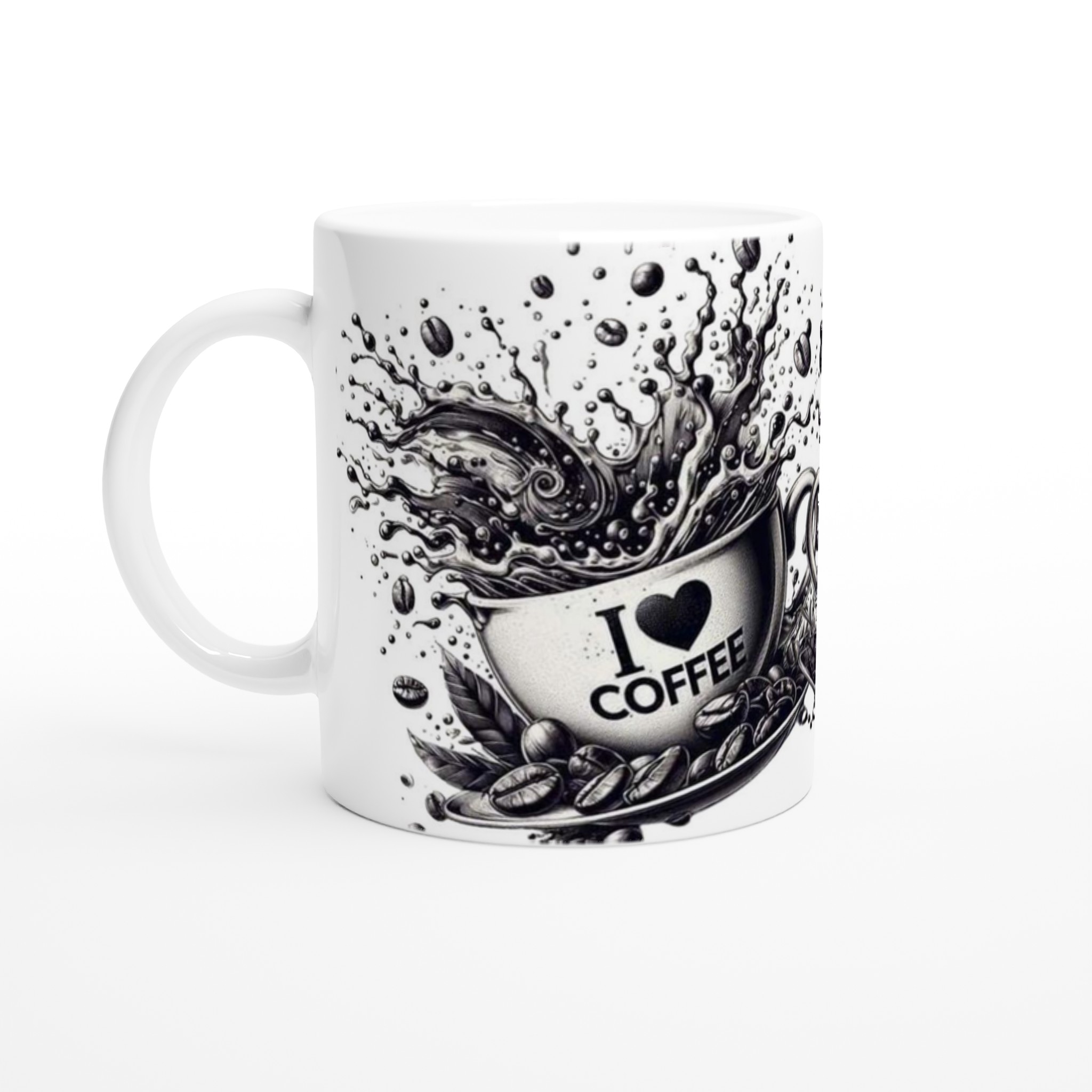 I ♥ Coffee 11oz Keramisk Mugg med Dynamisk Kaffemotiv i Väljbar Färg 1 54fa5781-0e04-4d23-80b3-4f1bcdfb671c