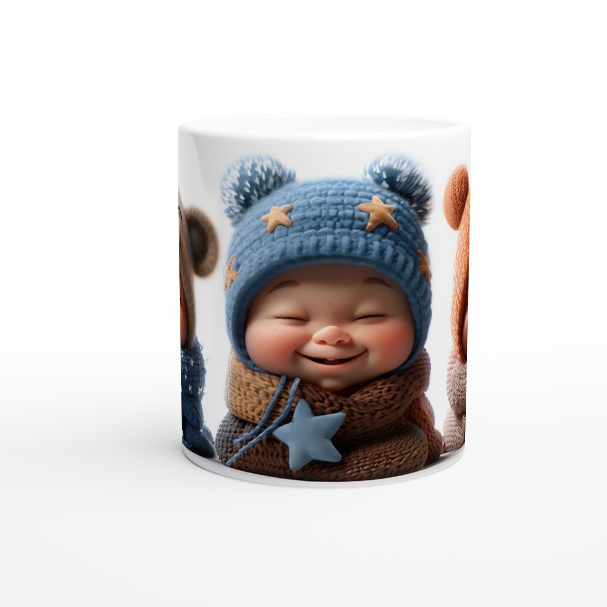 Mysig Vinterglädje Mugg – Gulliga Babyansikten i Varma Färger – 11oz Keramisk Mugg för Kaffe & Te 9 54fb2292-286b-41c6-b7fd-bcd4aaf61109