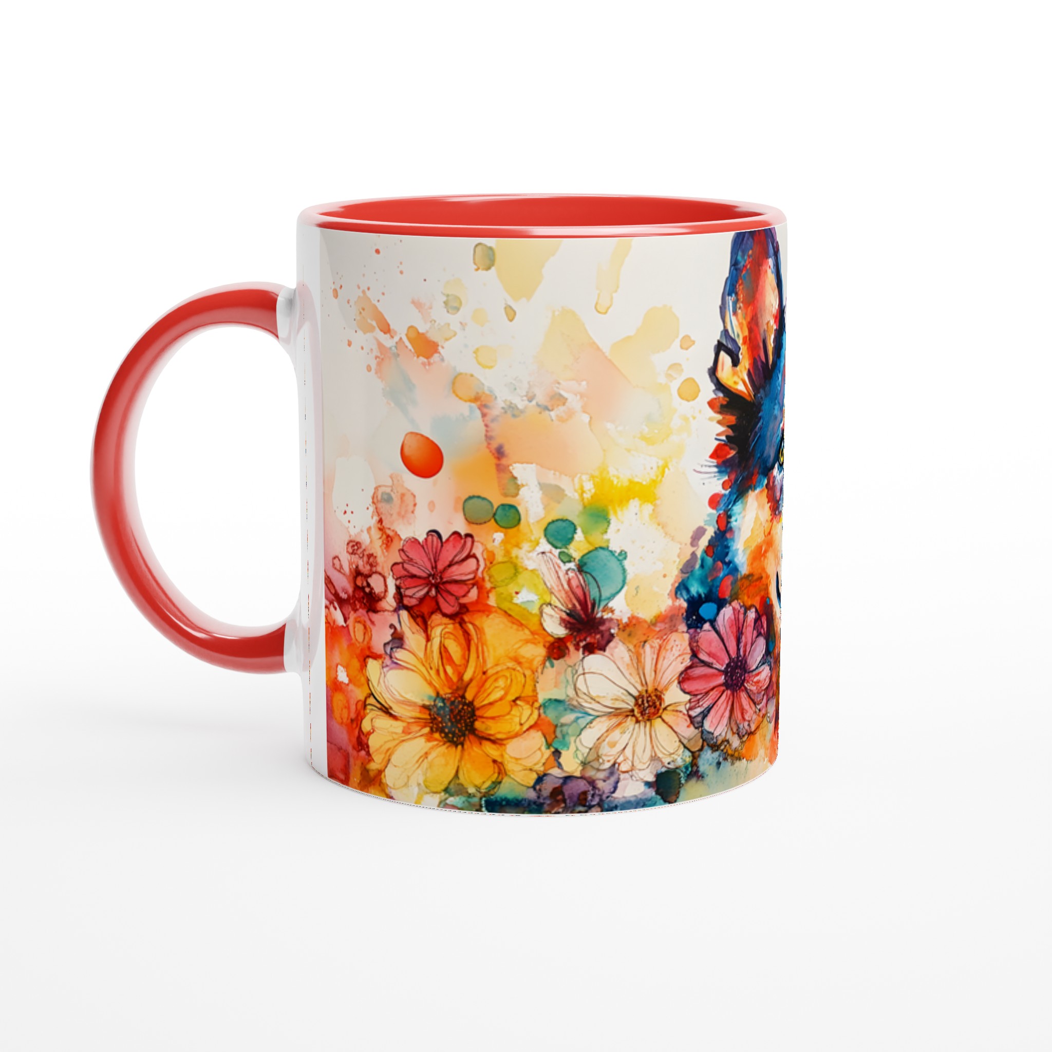 Konstnärlig Akvarellhundsmugg - Färgsprakande 11oz Keramisk Mugg för Djurälskare 5 54fc8019-3690-4c7a-b299-d842013eaa50