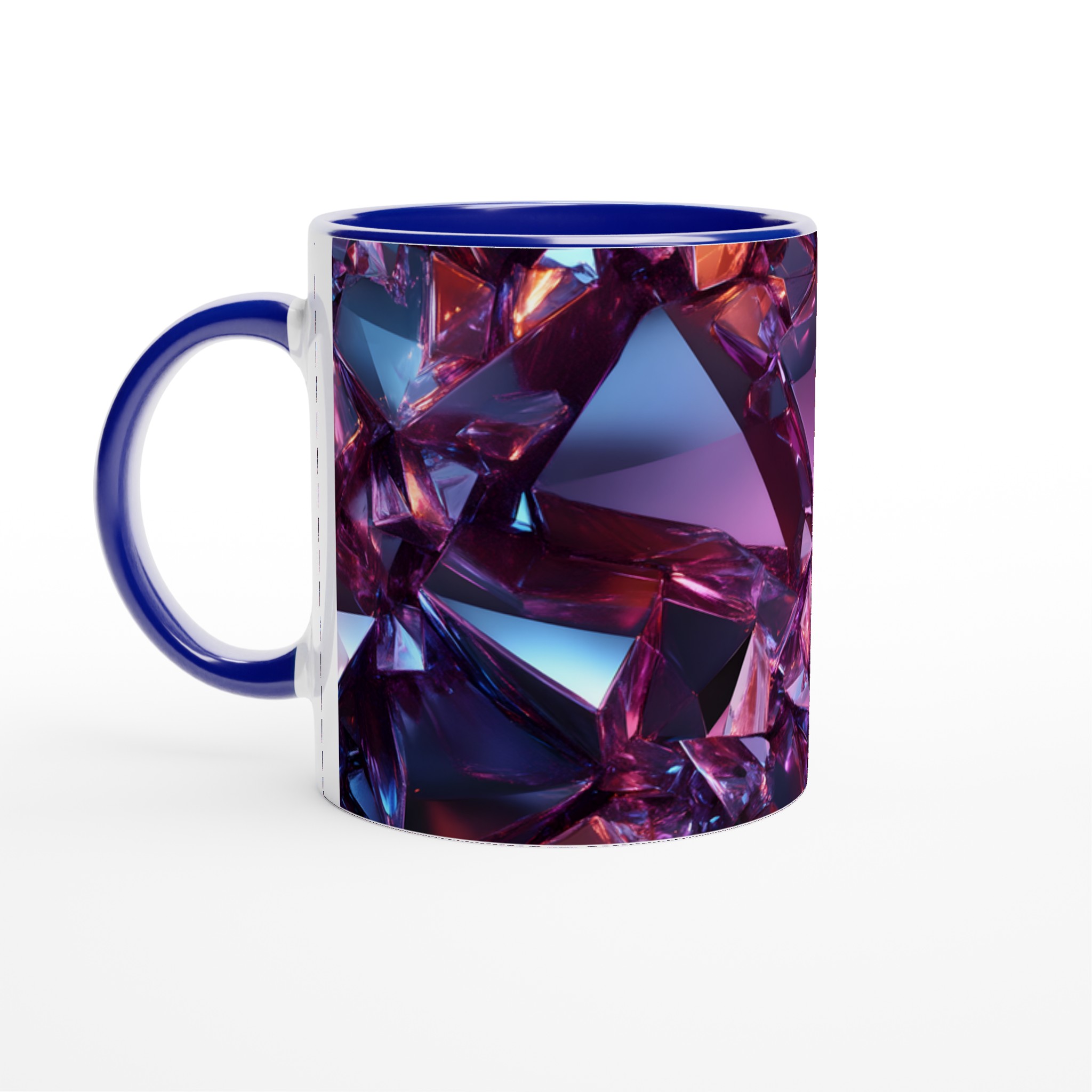 Abstrakt Kristallmugg: 11oz Keramikmugg med Glänsande Prismatisk Design i Valfri Färg 2 5509c5b3-9f80-4682-8b0b-2cc2df11a3b6