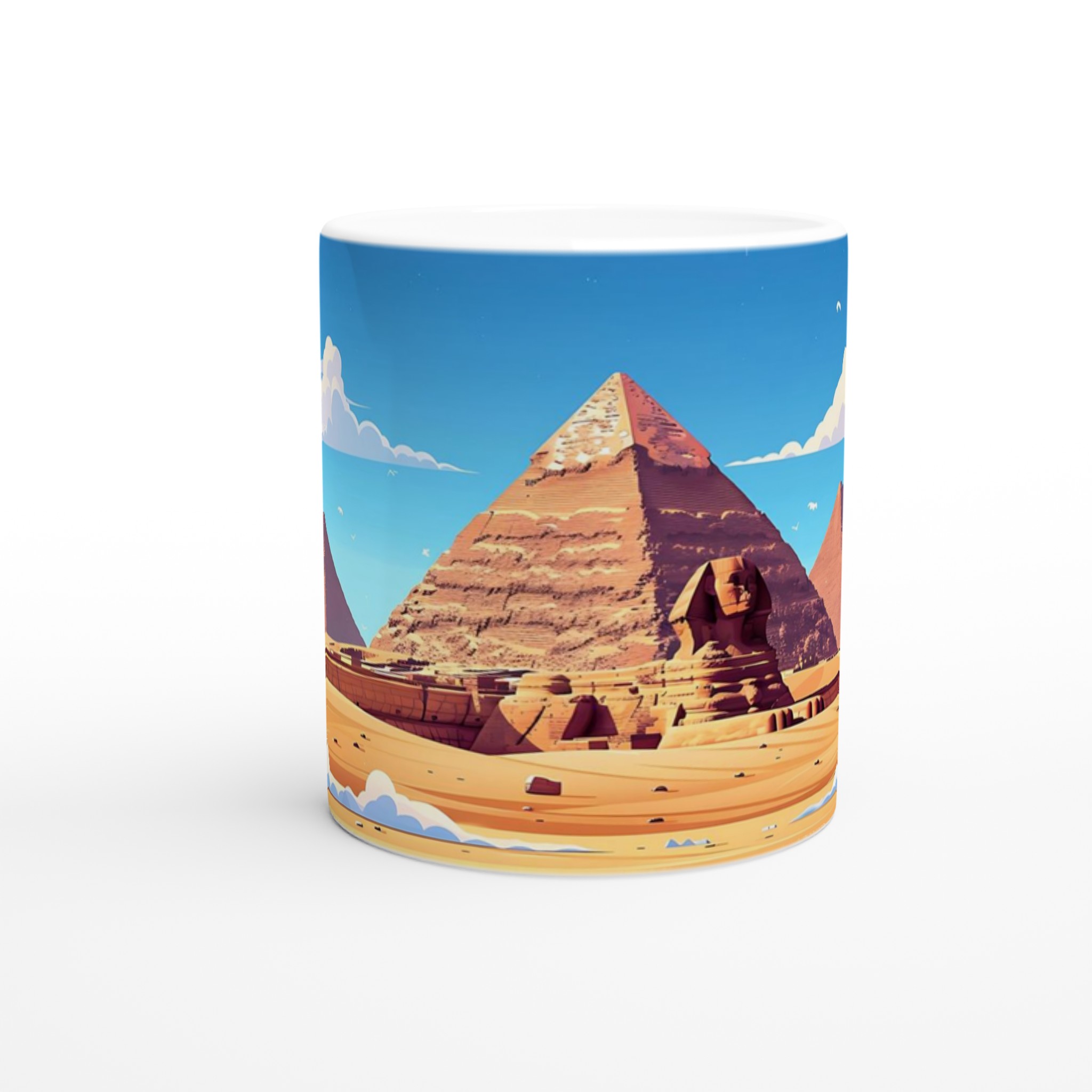 Egyptisk Pyramider & Sfinx Mugg - Klassisk Design i ditt Val av Färg 8 551fdd02-51e0-45d0-b8e3-445e6f056ab4