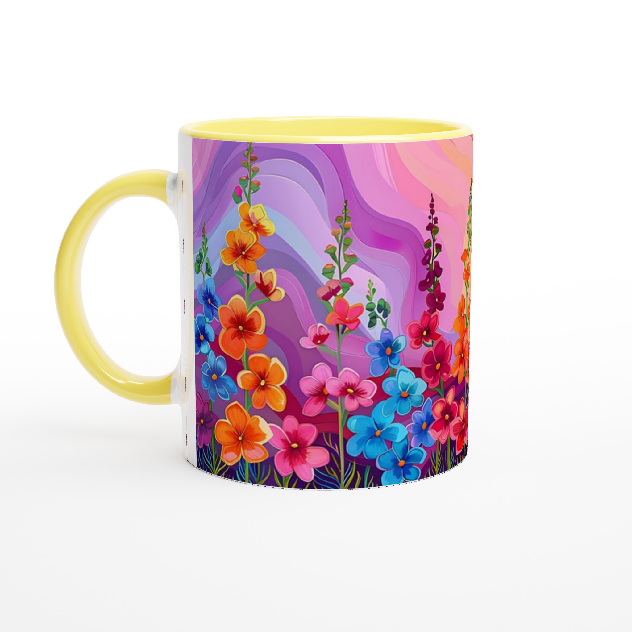 Färgsprakande Blomsteräng Keramikmugg – Din Kaffepaus i Regnbågens Alla Färger 3 552a533d-708f-40ee-a6ec-afda501abc0f