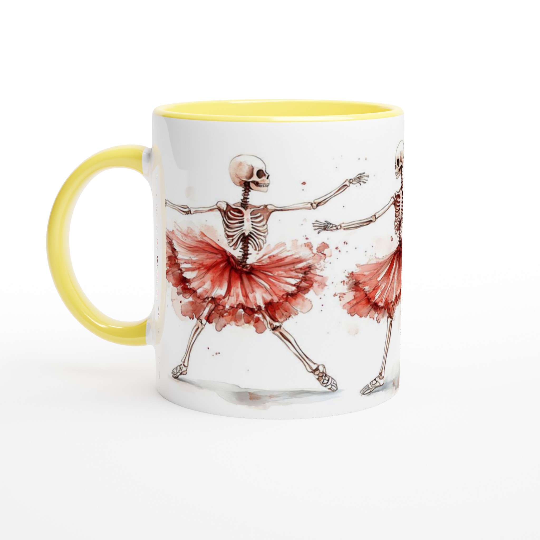Dansande Ballerina Skelett Mugg - Vattentät Akvarell Stil - Välj din färg 3 5531bdc8-3852-4de2-a80e-27b1aa36518a