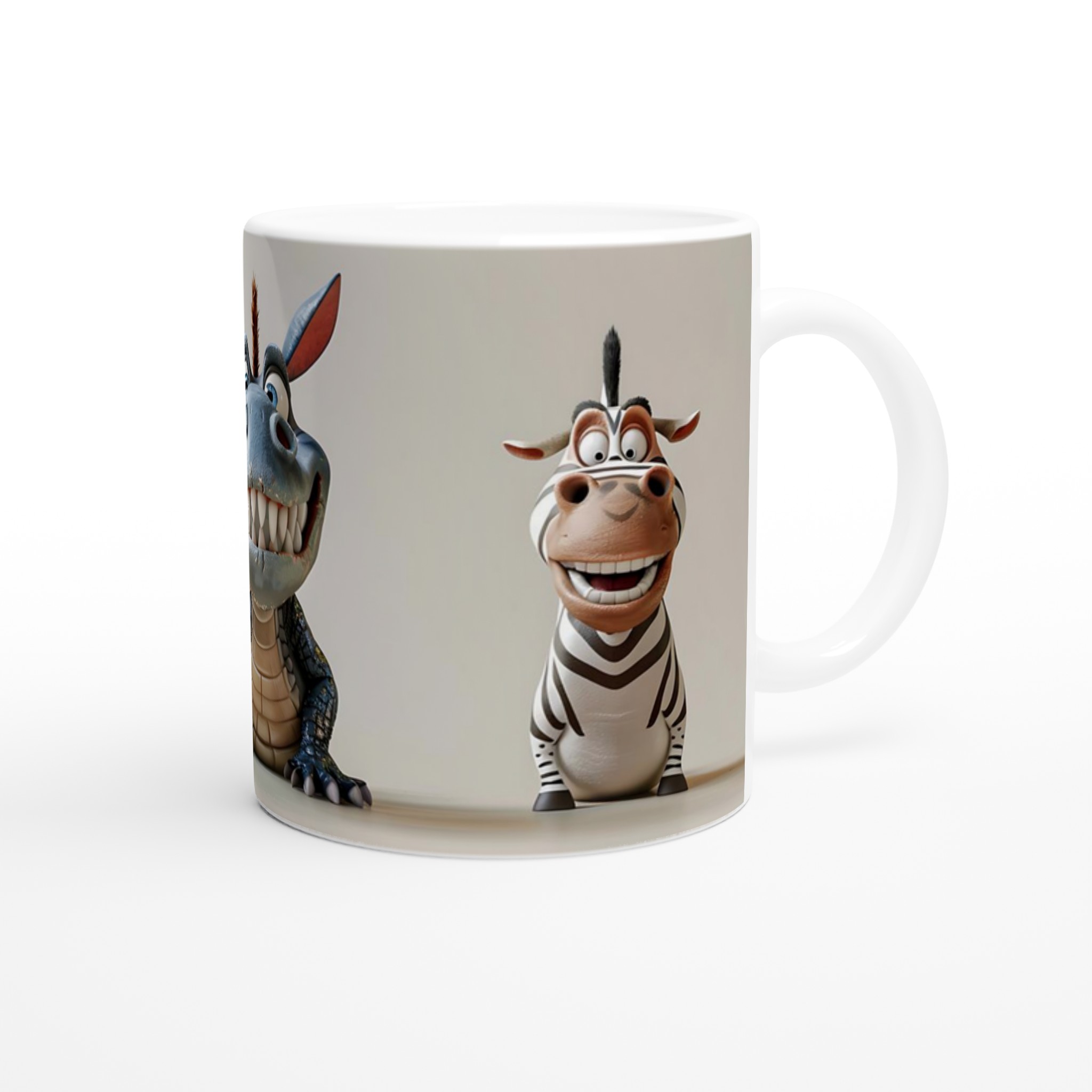 Skrattande Tecknade Djur Mugg – Vit 11oz Keramisk Mugg för Ditt Roligaste Kaffe 9 55778254-2eca-4923-85b8-ff3e28eccb52