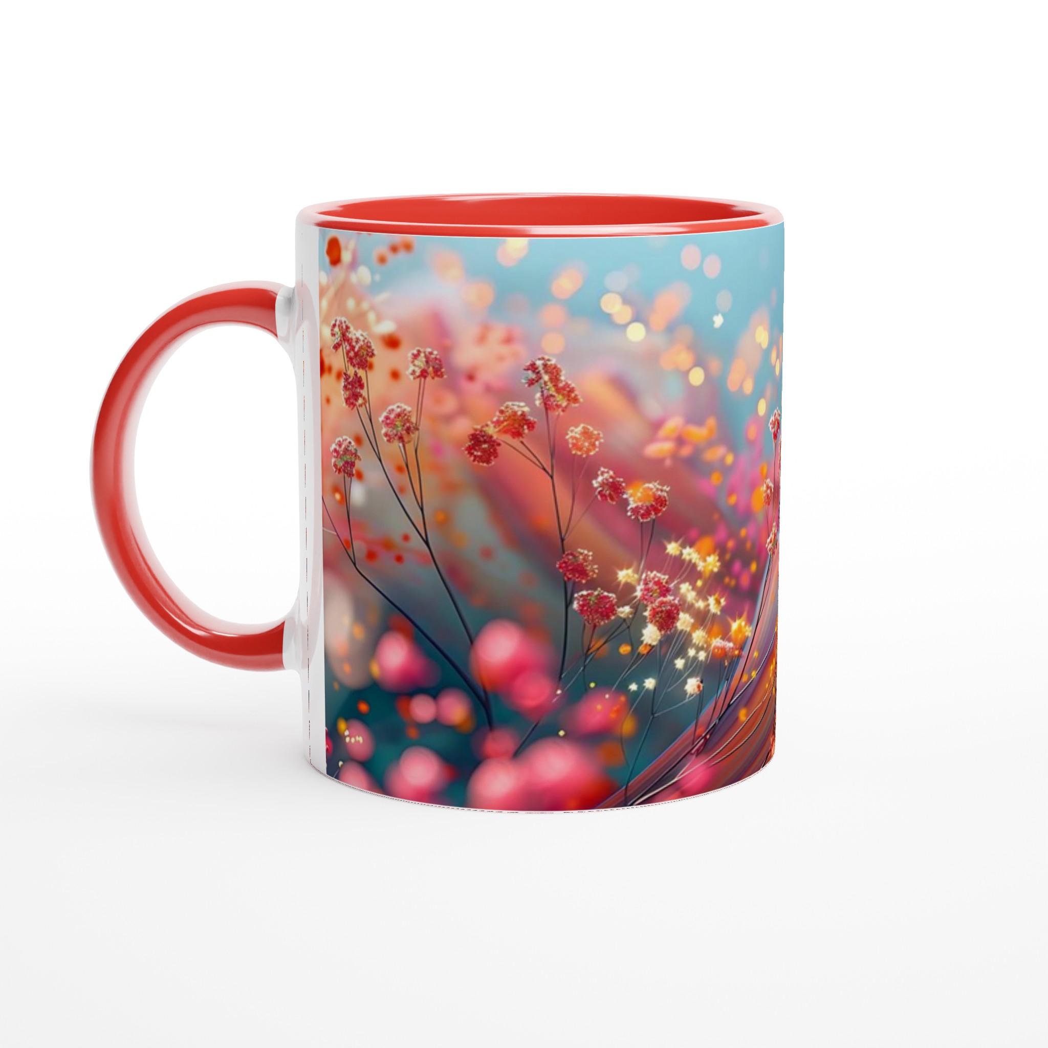 Färgsprakande Blomsterdröm: 11oz Keramikmugg i ditt val av sju livfulla färger 5 5586614d-9a0b-4a7b-94a5-2f13f102d33d
