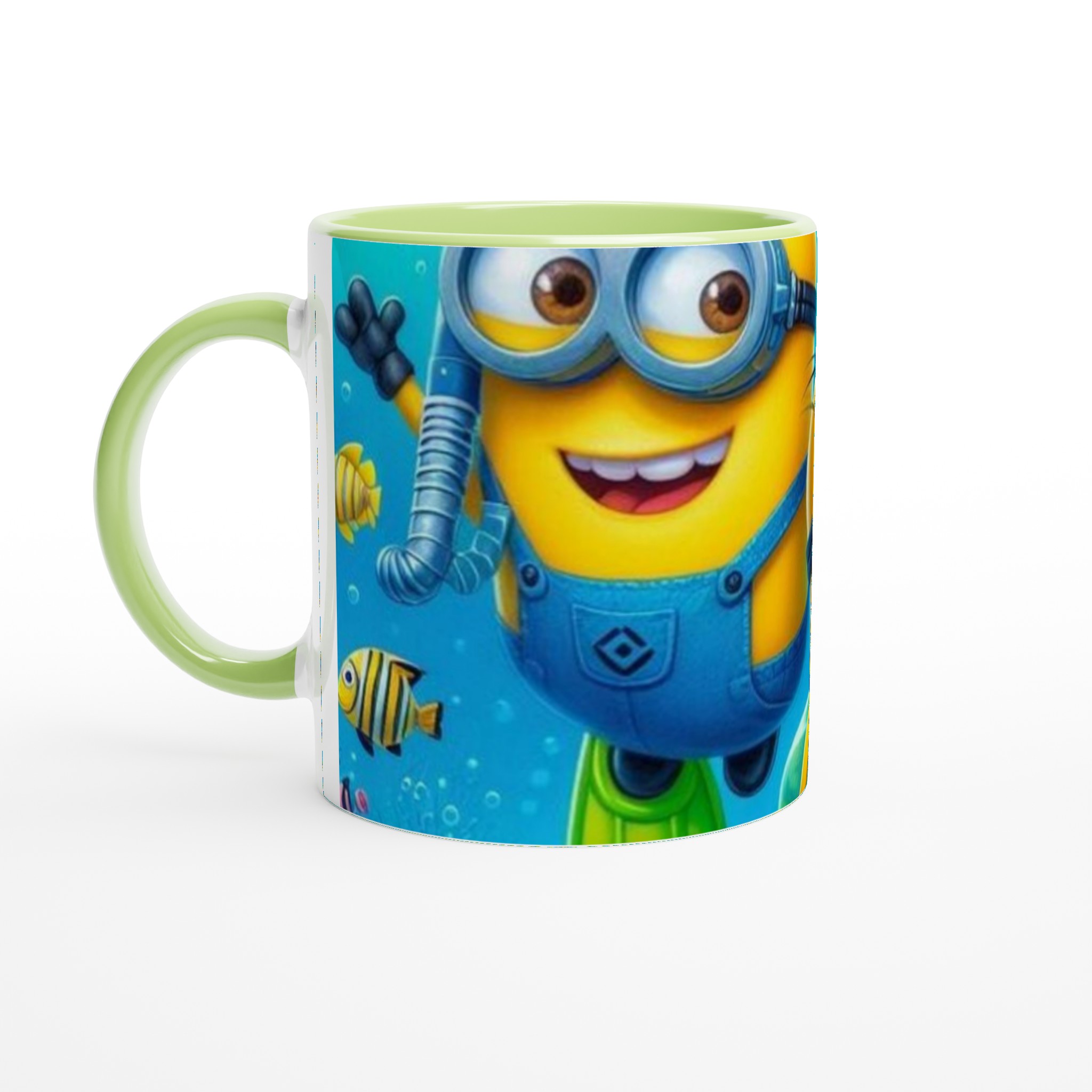 Vit 11oz keramisk mugg med färgstarkt Minions-motiv – välj bland flera glada färger 7 55a6ec6f-51be-4a9a-80c9-c8ba15c0bedd