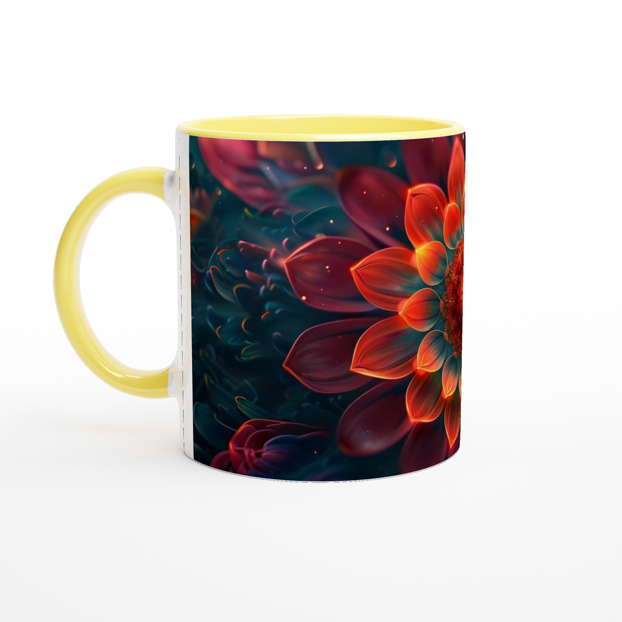 Glödande Blomsterdröm – 11oz Keramisk Mugg för Konstälskare, Välj Din Färg! 3 55a99a11-bce1-46b0-a886-34dee336b591