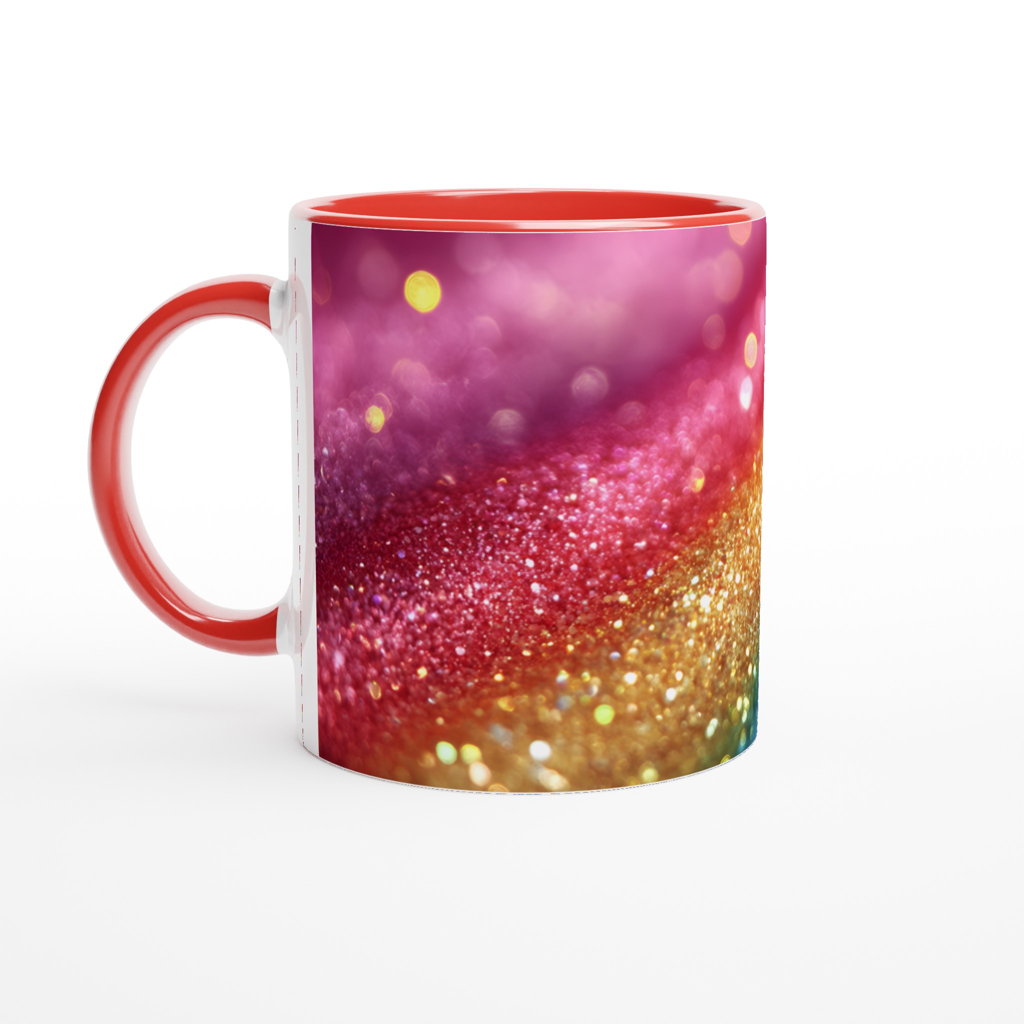 Glittrande Regnbågsfärgade 11oz Keramisk Mugg – Lysande Design i Ditt Val av 7 Färger 5 55e53dc9-f1a1-40fb-965f-85222b97d278