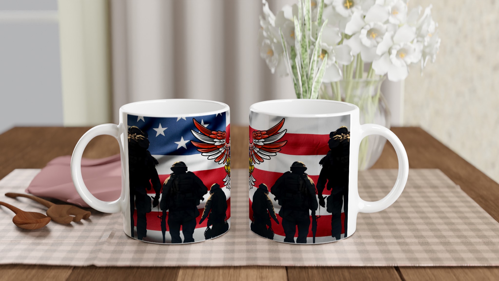 Vit 11oz keramisk mugg med patriotisk örnmotiv – välj bland sju klassiska keramfärger 10 55f992cc-99e9-4464-bdcc-ed15d2b80242