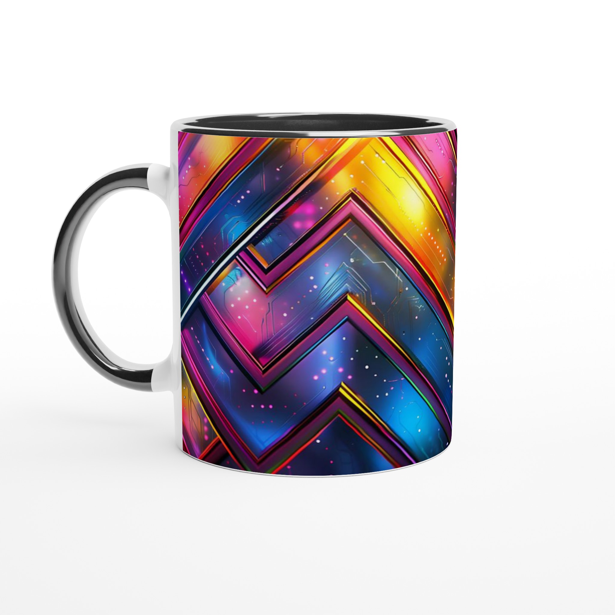 Neon Digital Circuit Keramikmugg – Färgglad Zigzag Design & Högteknologisk Vibe i Valfri Färg 4 55fa4339-90e5-400d-94d8-9f0e5b327aa2