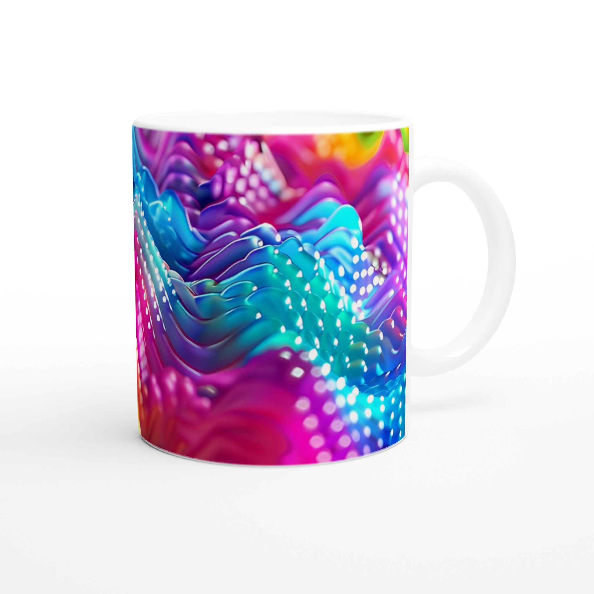 Abstrakt Vågmotiv 11oz Keramisk Mugg – Färgglad Design för Ditt Val 9 561da32f-0a62-4b5b-b376-3ab7a71cec11