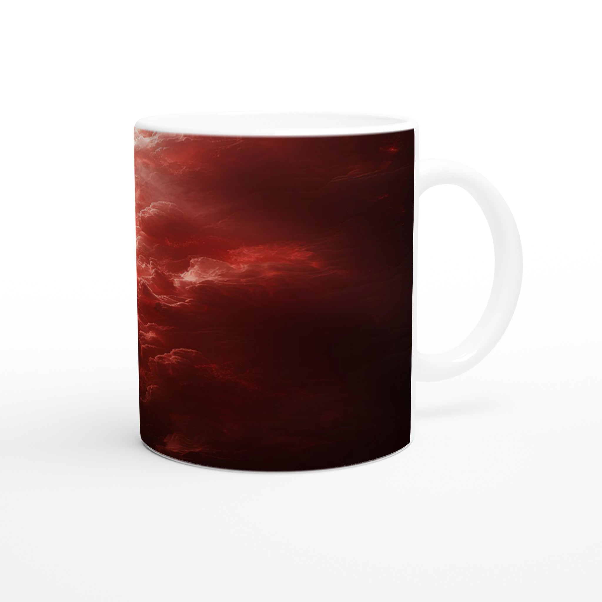 Mörk abstrakt molnkonst 11oz Keramisk Mugg – Mystisk Eldröd Design för Din Favoritdryck 9 56717596-4e7b-426a-8053-c058b5244adf
