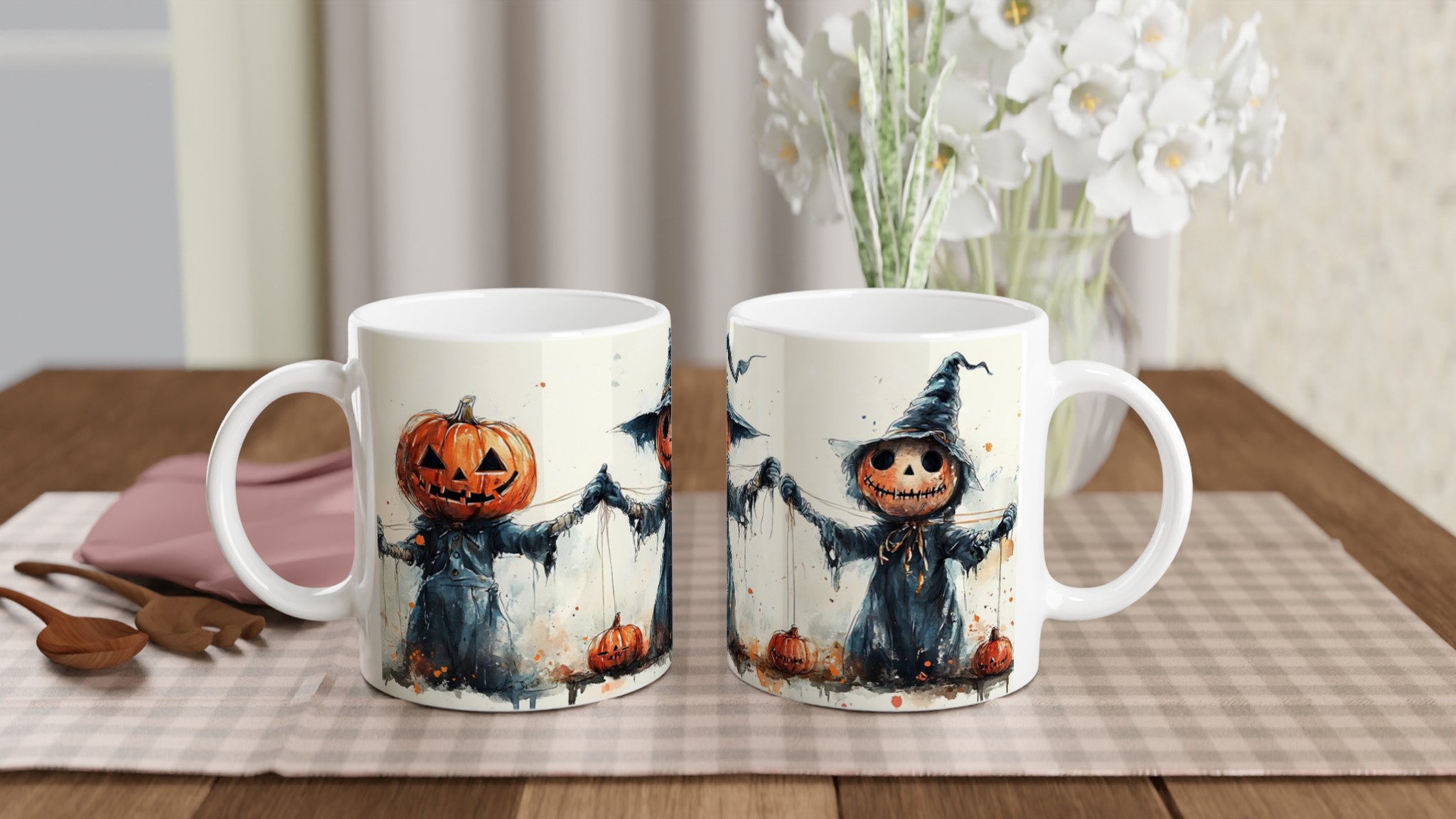Mystisk Pumphuvud Fågelskrämma Keramisk Mugg – Perfekt för Halloween & Höstmys 10 568f117f-1a47-45ba-afdf-4f5aa66f0740