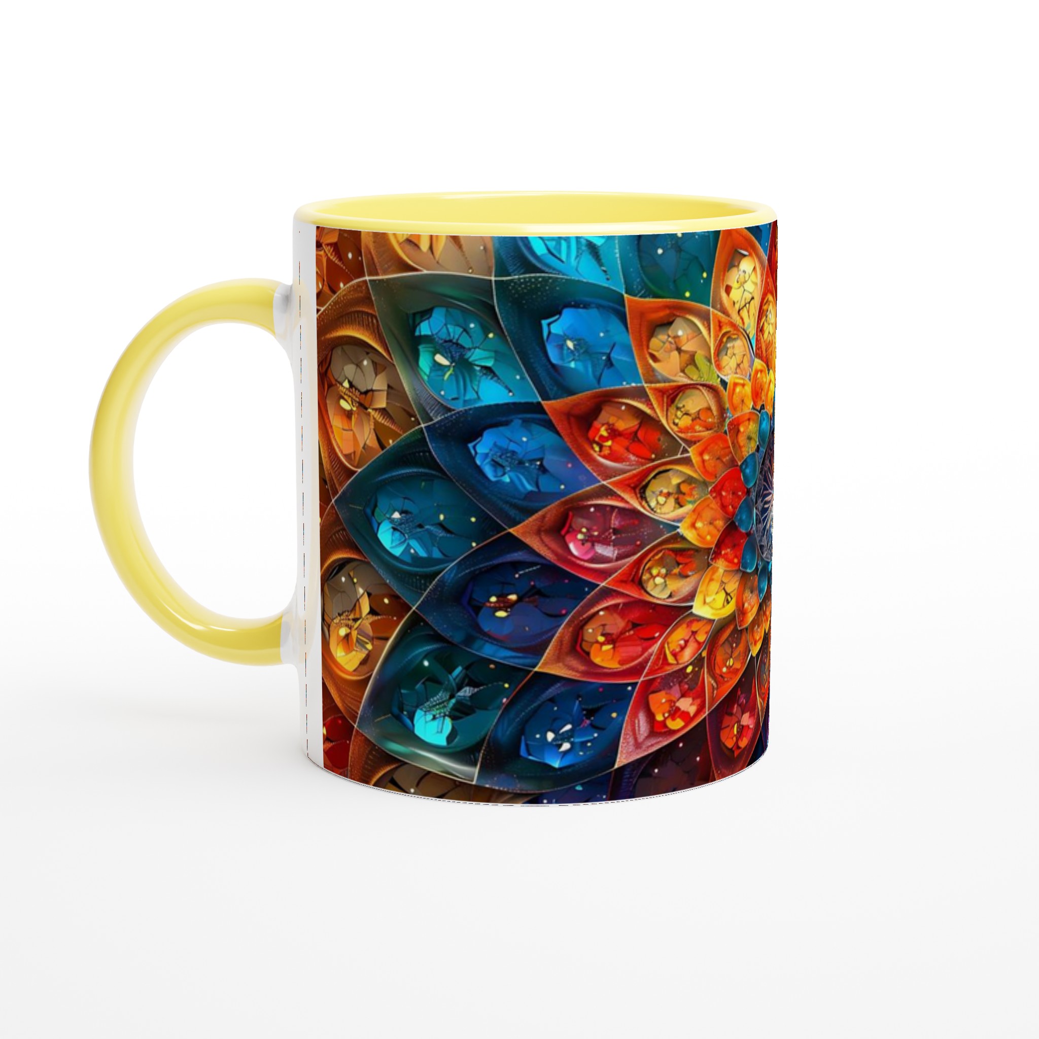 Abstrakt Mandala Keramikmugg - 11oz, Levande Färgexplosion för Din Kaffestund 3 56a06699-e6ad-4bb4-a0b0-a67ee36b620e