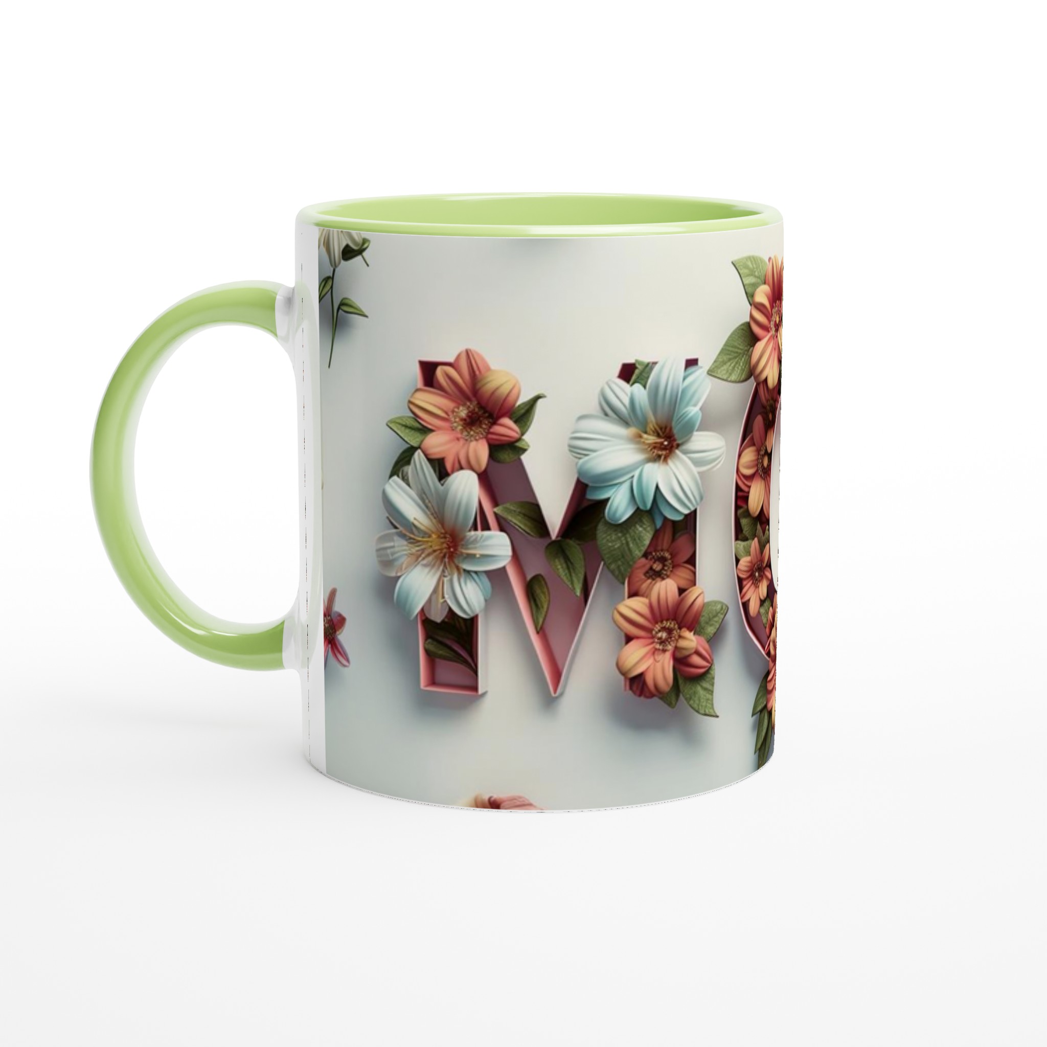 Vit 11oz keramisk mugg med blomstrande motiv – välj din perfekta färg 7 56a293ed-2fc4-4760-8602-2de72a48bbc2