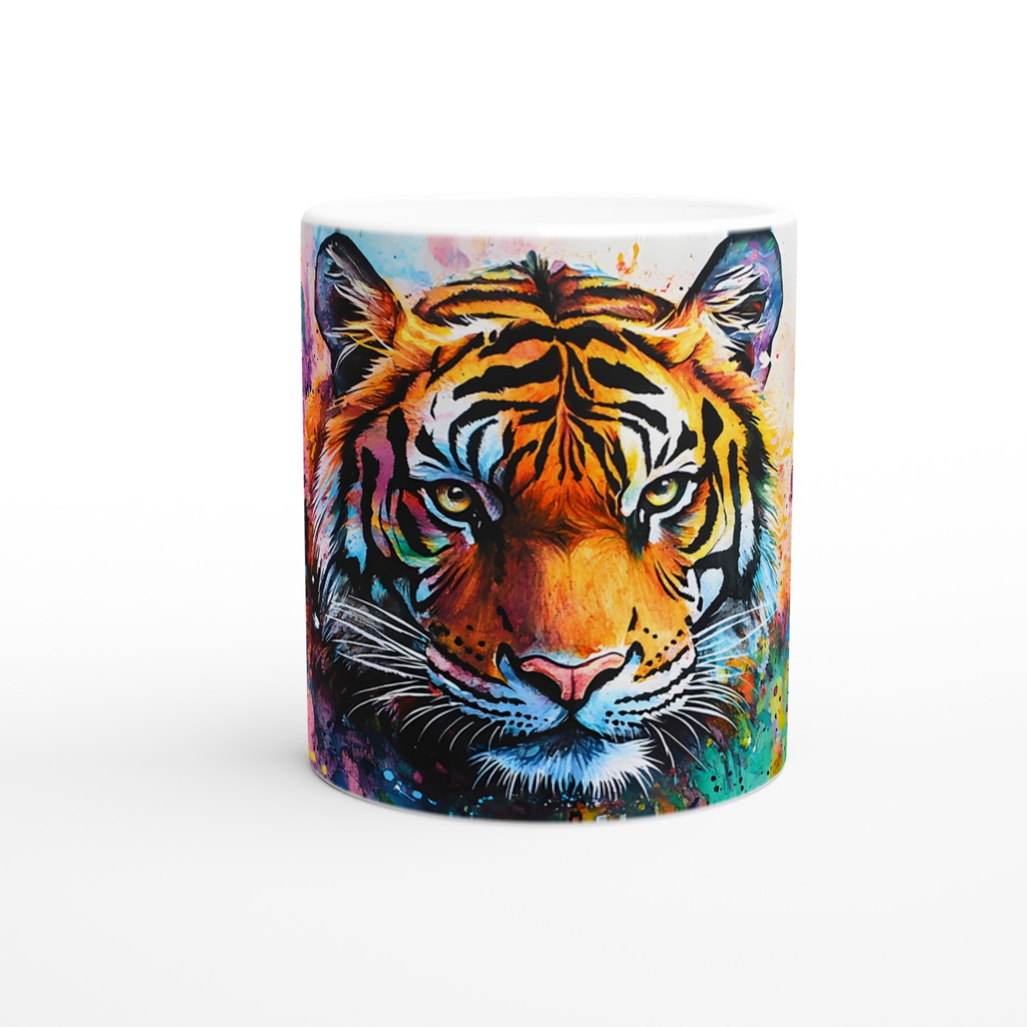 Färgsprakande Tiger Keramikmugg - 11oz Konstnärlig Kaffekopp för Djurälskare i Valfri Färg 8 56b563e6-3f68-49f5-a6c4-1f4e14d368b3