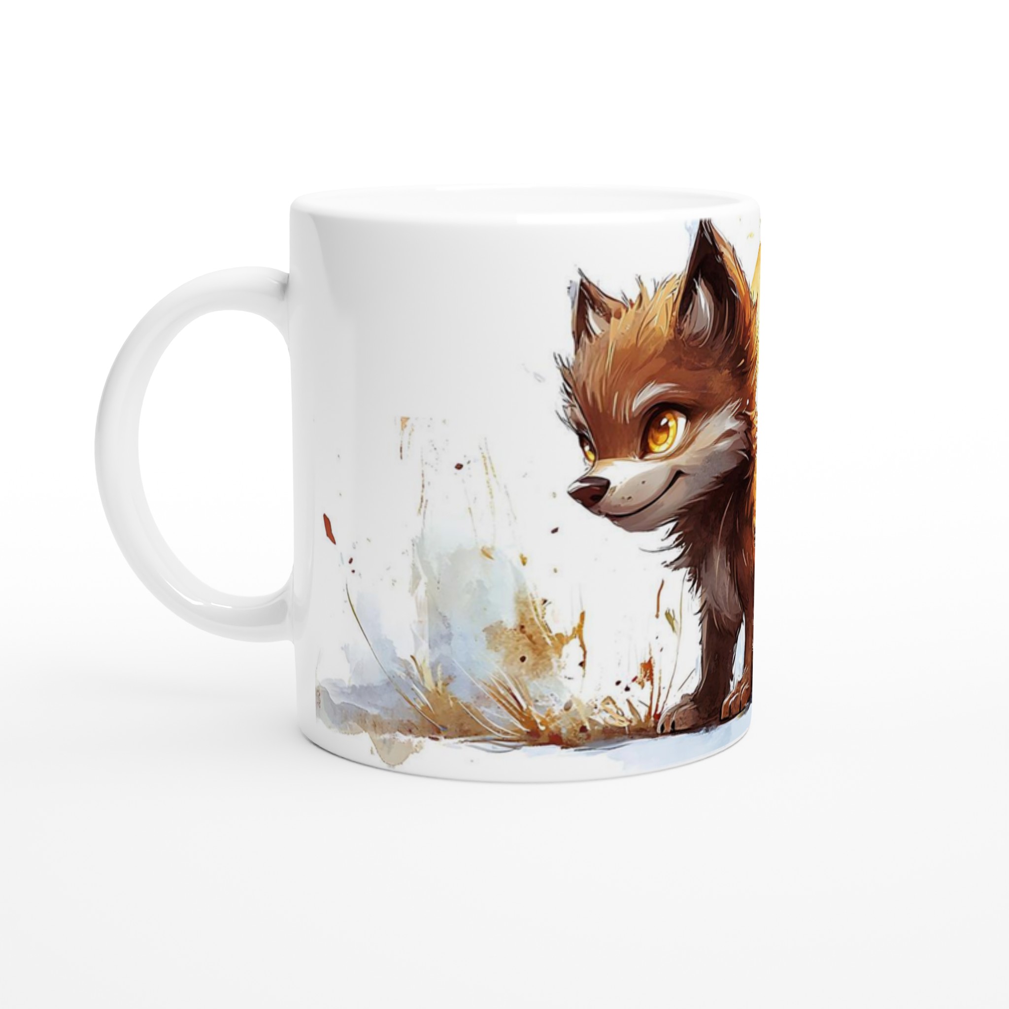 Söt Räv Akvarell Mugg - 11oz Keramisk Kaffemugg i Din Favoritfärg 1 56bcf95f-ad6c-4a1e-991a-6747cd46f4aa