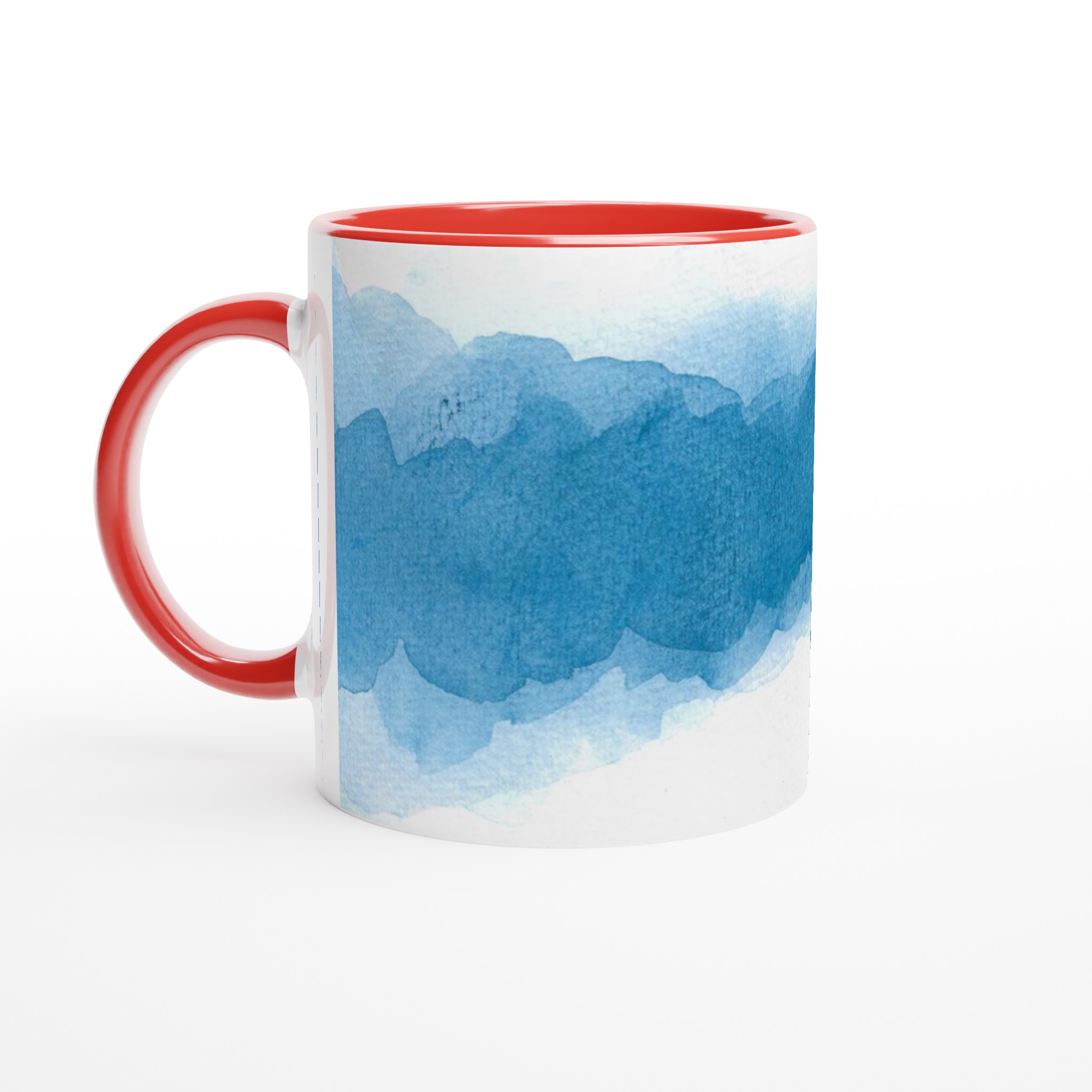 Vit 11oz keramisk mugg med djupblå aquarelldesign – välj bland sju levande keramfärger 5 56ece855-de3a-4a3b-af08-5f7dd17f0cb8