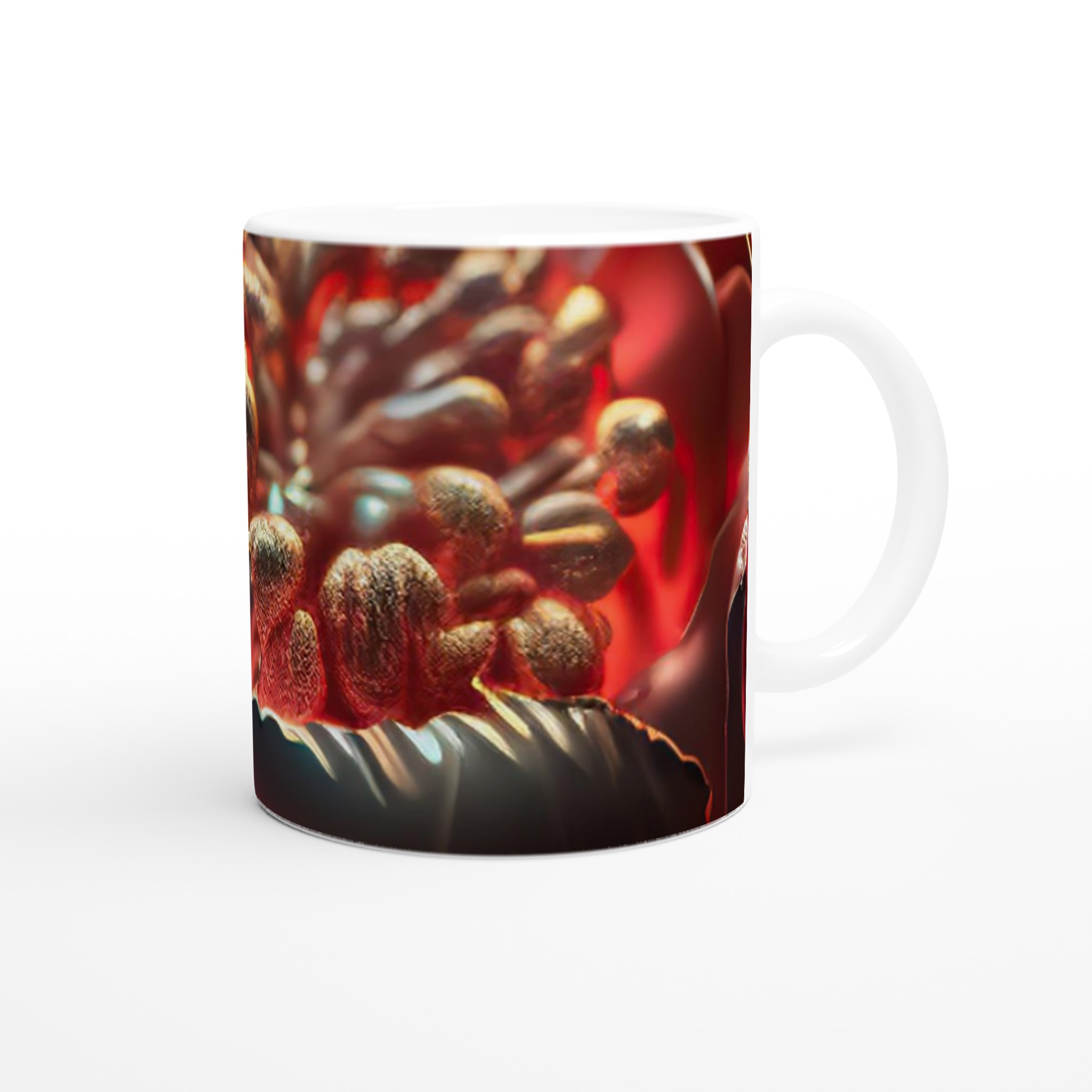 Vit 11oz keramisk mugg med eldigt glödande abstrakt design i flera färgval 9 56f9c4e1-5f63-4b22-a560-de5b901a3a28