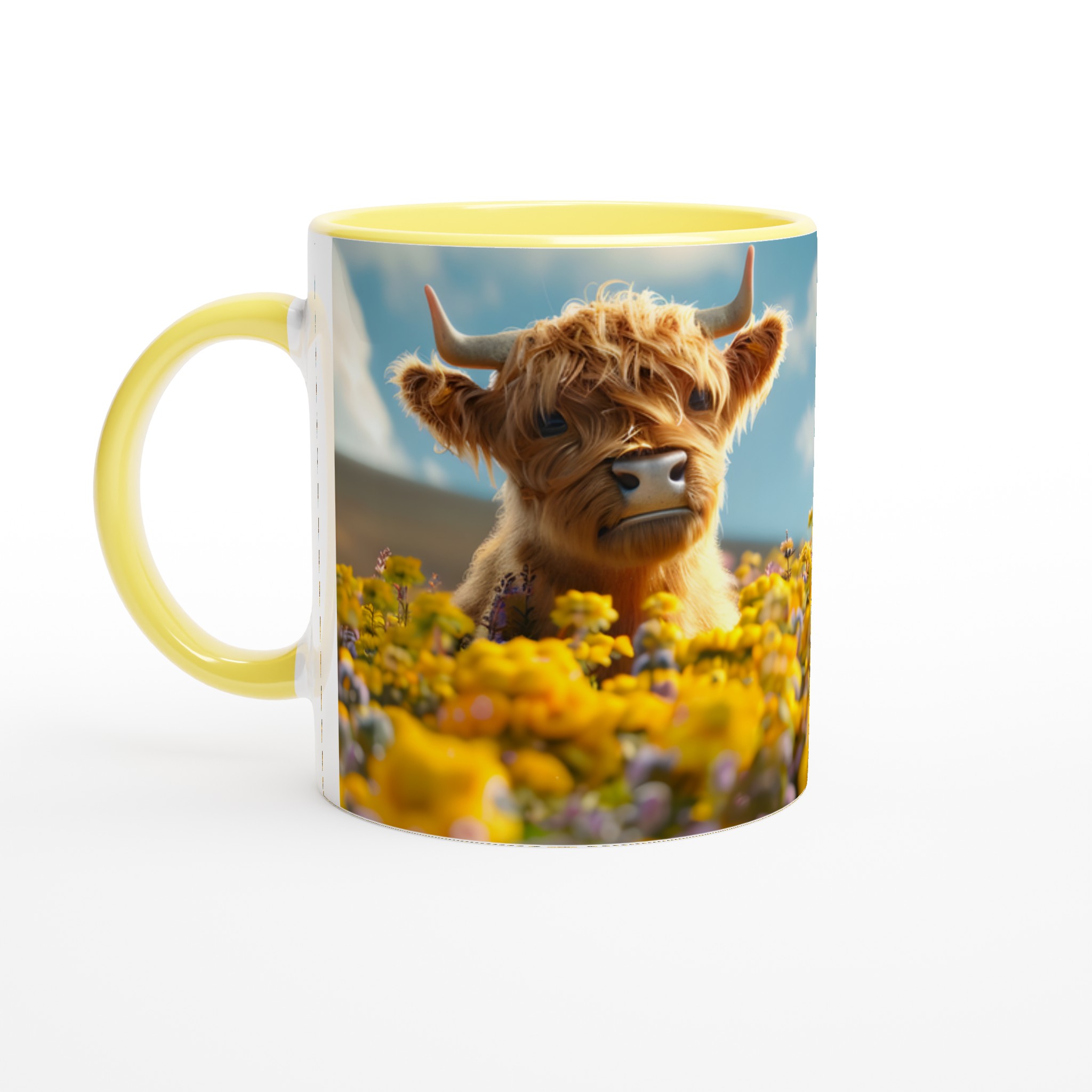 Charmig Highland Ko Mugg – Söt Djurdesign för Kaffeälskare i Åtta Färger, 11oz Keramisk Mugg 3 56fd3173-e0bd-425d-98d5-4af2ebe5321c