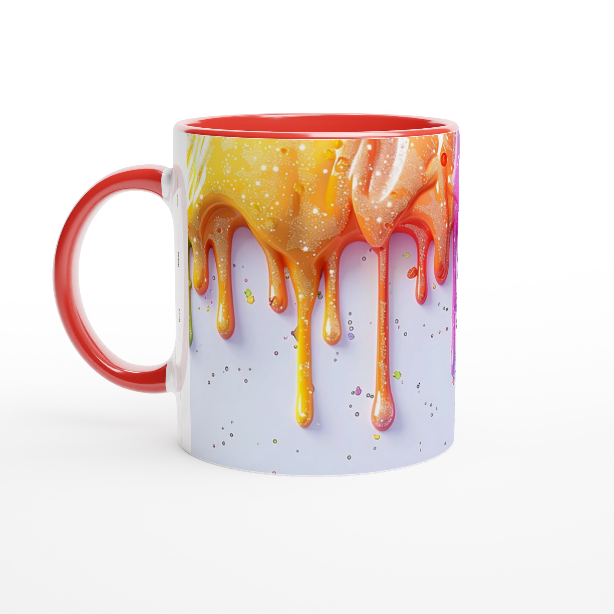 Rainbow Glitter Drip Keramikmugg - 11oz, Välj din favoritfärg för en magisk kaffestund! 5 57024cf4-53c1-47b4-b813-8e88b1f597a8