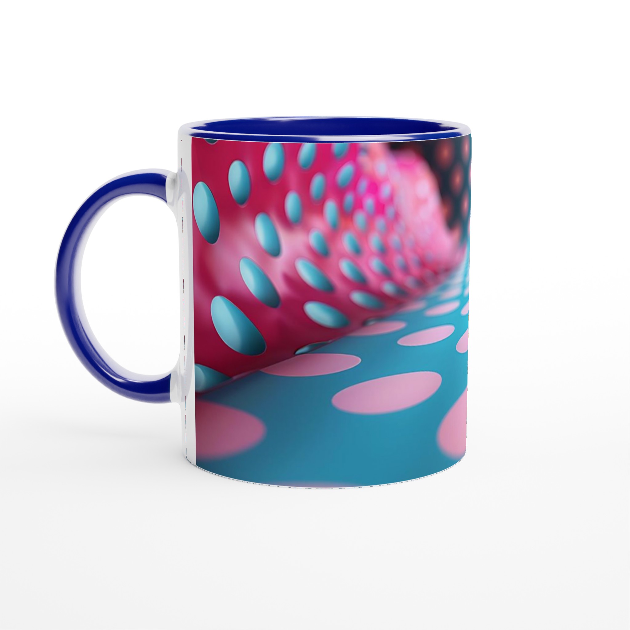 Abstrakt Mugg i Pop Art-stil – 11oz Keramisk Kaffemugg med Lekfulla Prickar, Finns i Flera Klara Färger 2 5703a537-2383-459f-9f37-85b2afb8ada3