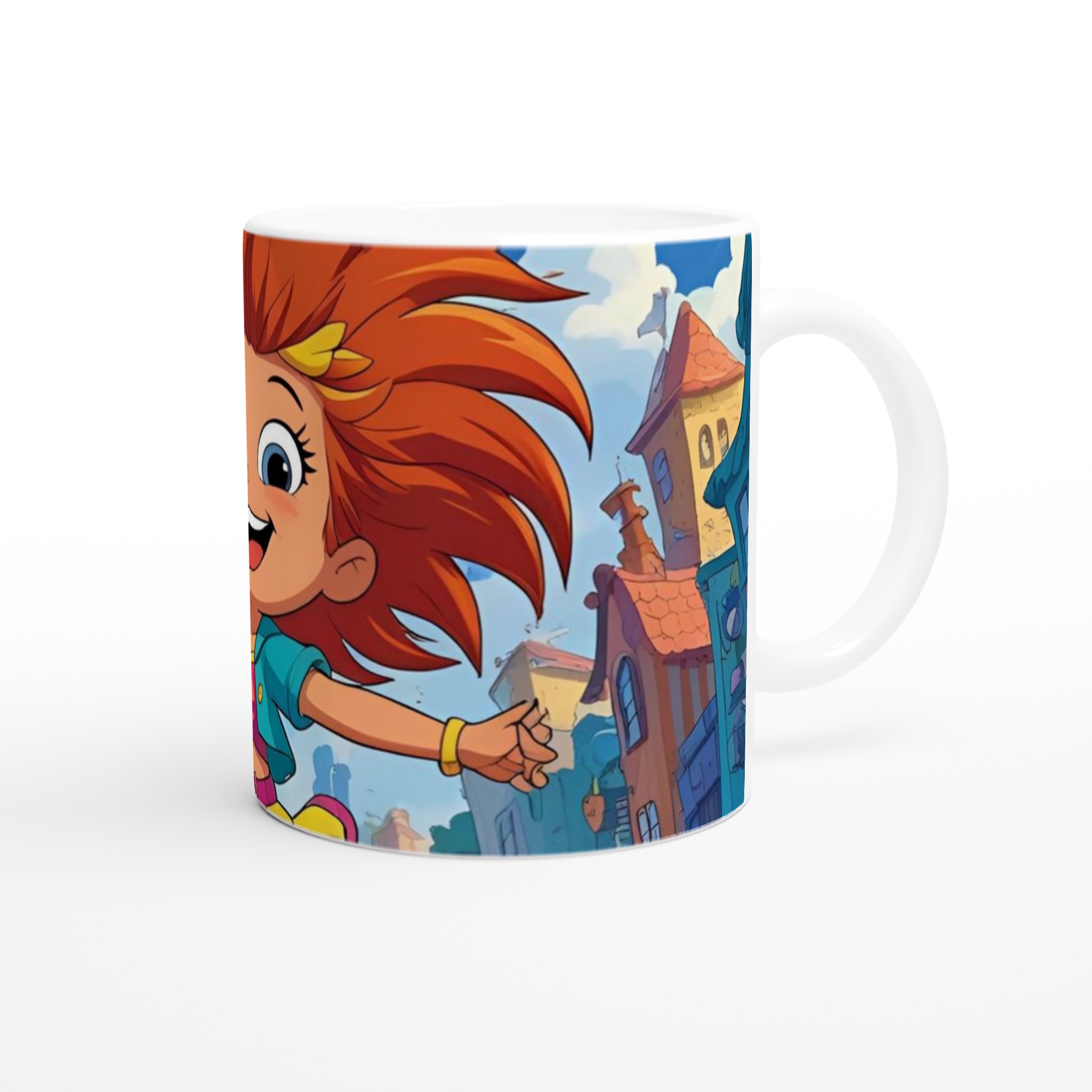 Vit 11oz keramisk mugg med lekfullt färgglatt motiv – välj mellan sju vibrerande keramiska färger 9 572d1766-02aa-41c3-8c20-f0010483ea22