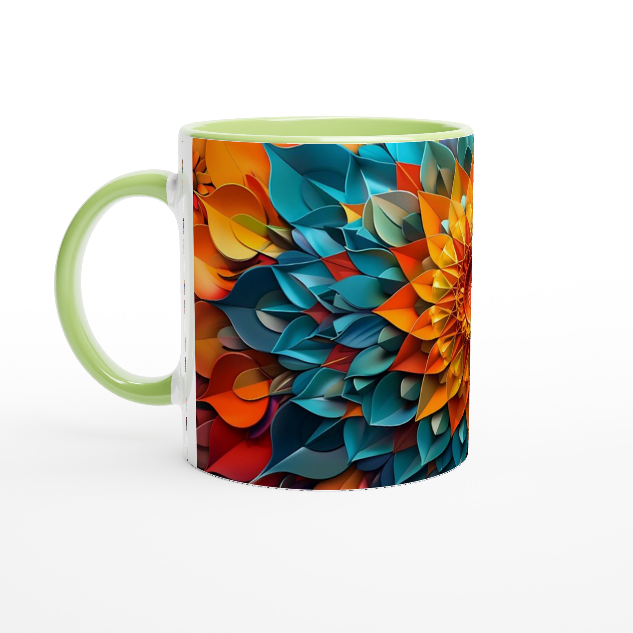 Abstrakt Mandala Keramikmugg - 11oz, Välj mellan 7 levande färger för din favoritmugg! 7 5740408e-af87-431d-a427-6d8d80abefb5