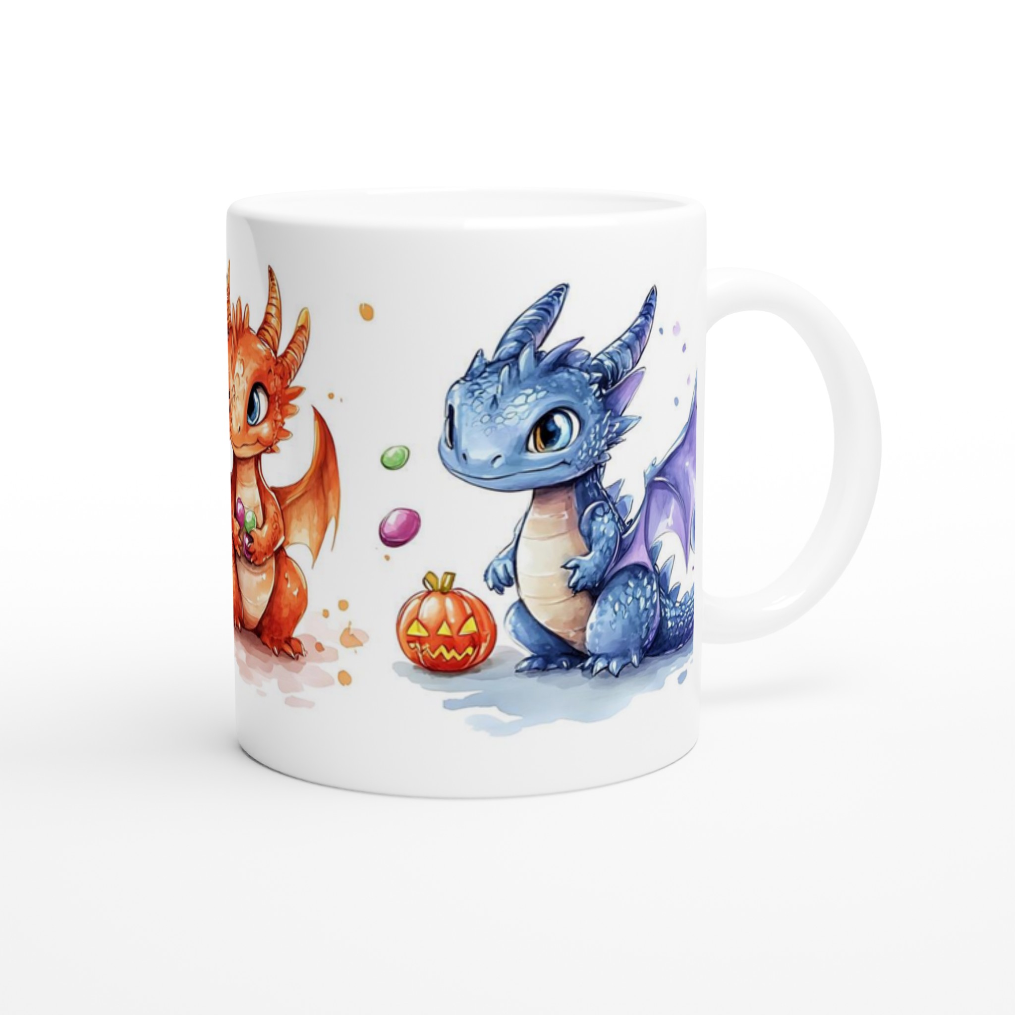 Söta Drakvänner Keramisk Mugg - 11oz i Valfri Färg, Perfekt för Kaffeälskare & Fantasyfans! 9 578b5851-18c5-4c30-8ad4-3af94a3286f1