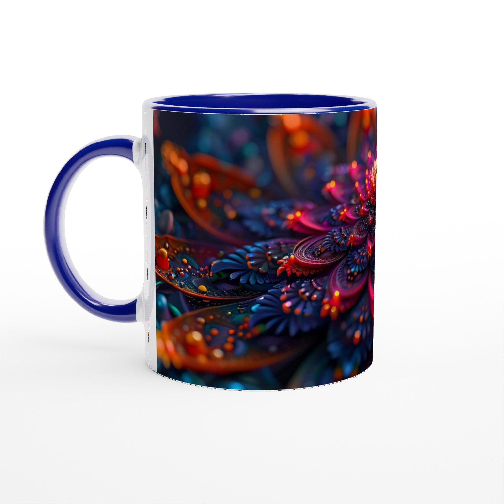 Kosmisk Blomsterdröm – 11oz Keramikmugg med Bländande Design i Valfri Färg 2 57aa5ab7-8f81-44a1-9f66-5a37adedf6a7