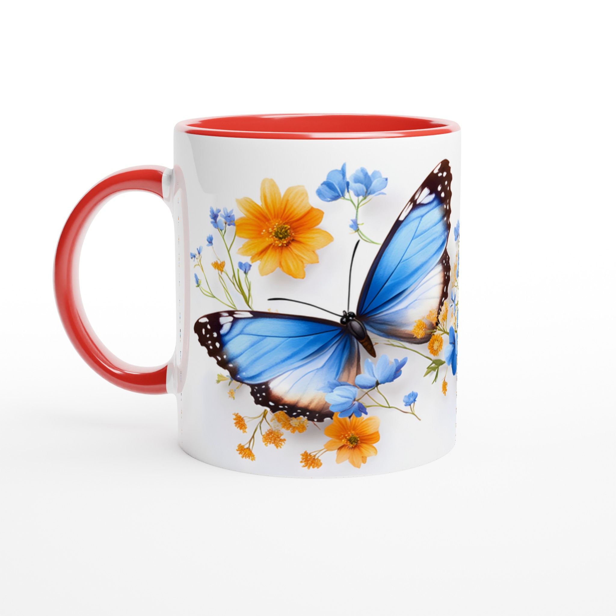 Fjärilsparads Mugg – 11oz Keramisk Mugg med Livfulla Fjärilar och Blommor i Flera Färger 5 581c736b-7e14-42b7-a54a-c188318c7df4