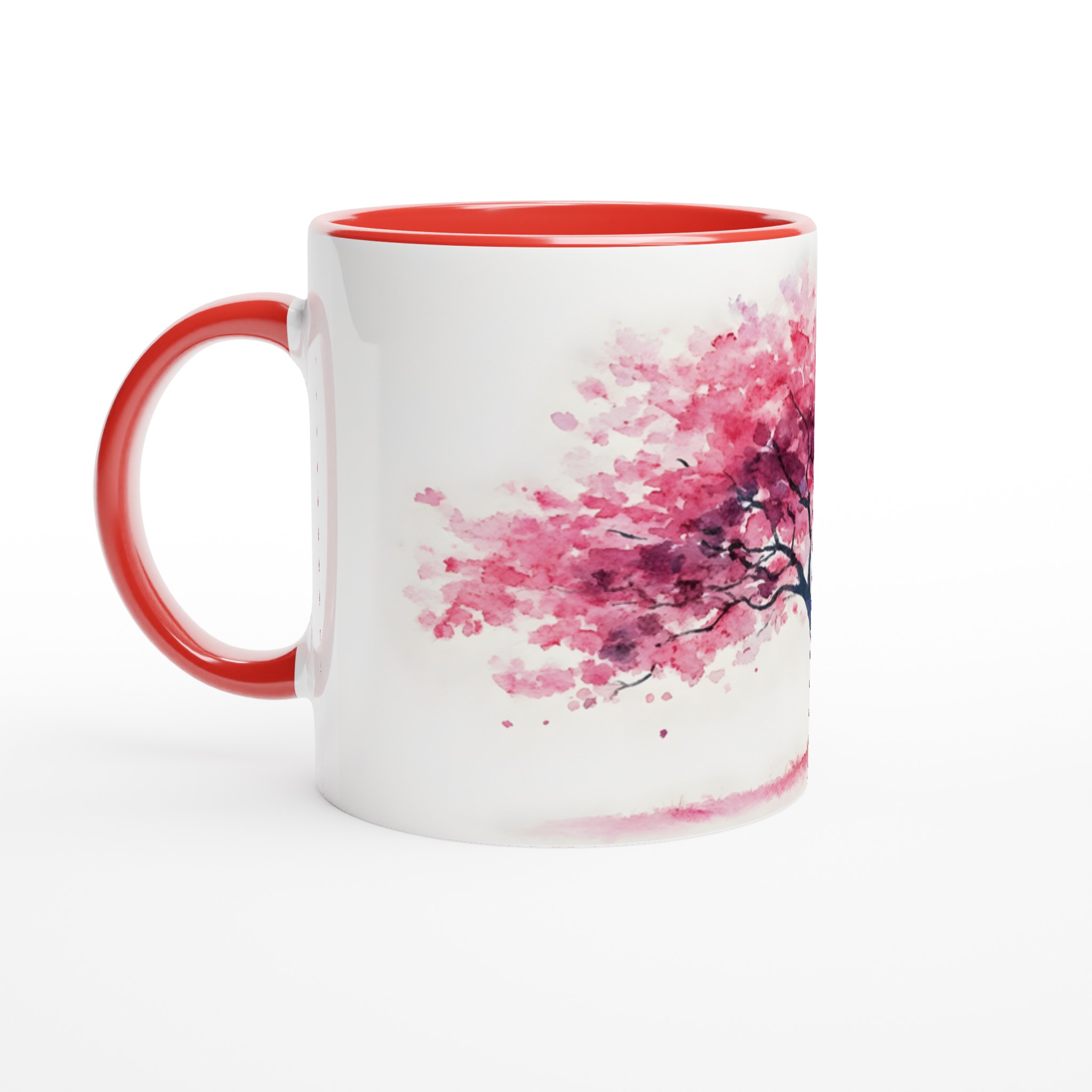Körsbärsträds Mugg - Akvarell-inspirerad Keramisk Kaffemugg i 7 Färger 5 58219274-550c-4f7f-b095-67dc3ee63130