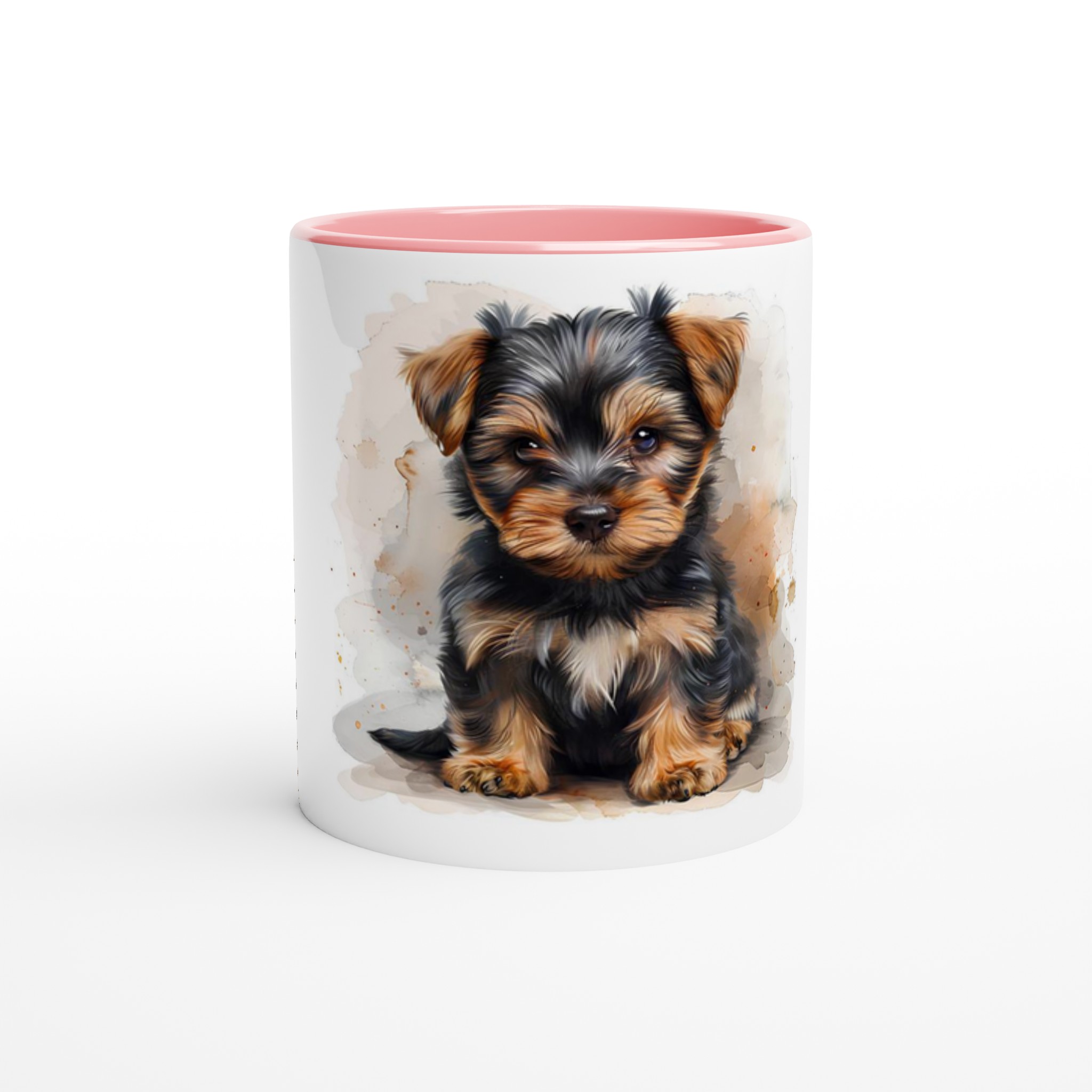 Bedårande Yorkshire Terrier Valp Keramisk Mugg - 11oz med färgad insida 3 584b58ca-5f98-4c3f-8308-2839d0cbf481