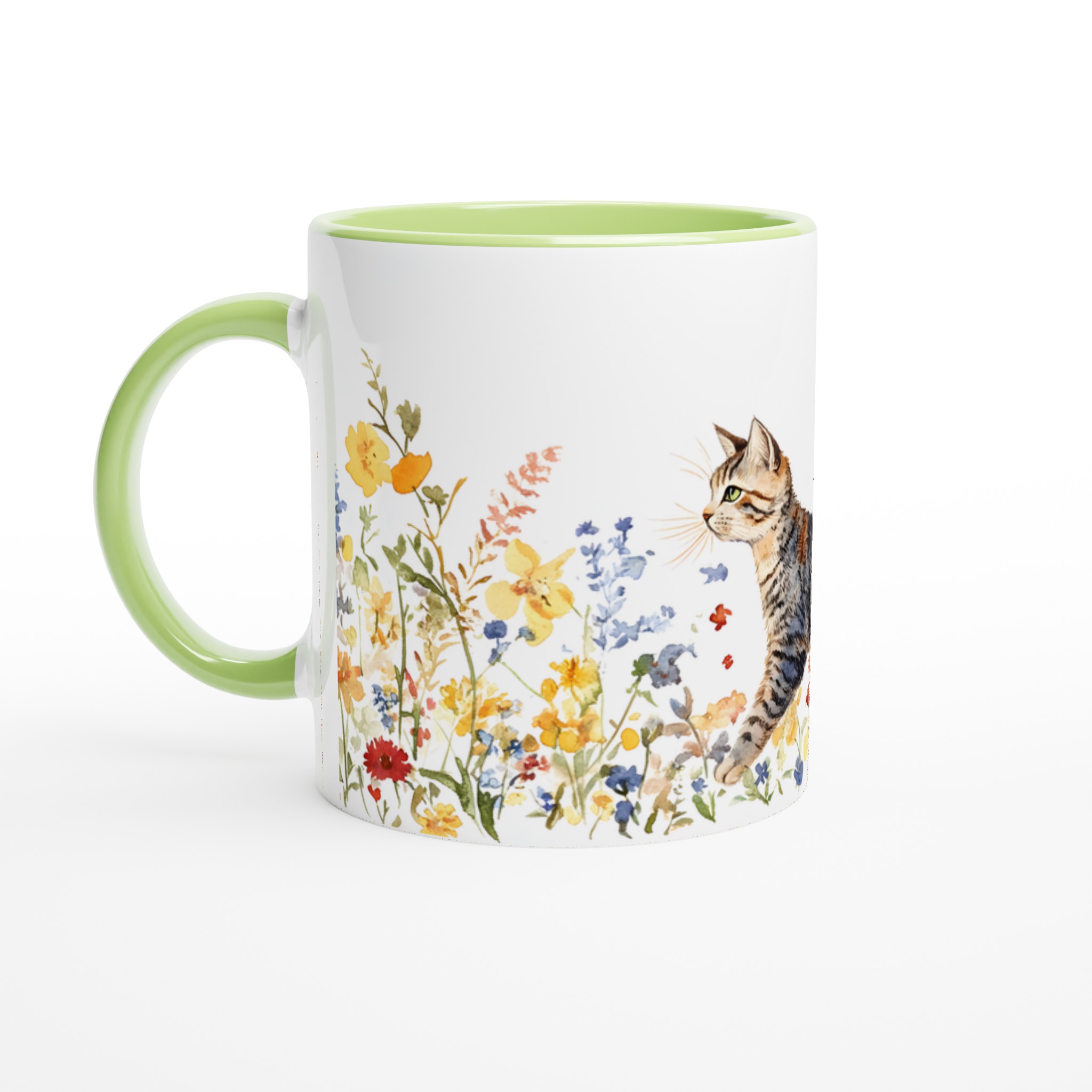 Katt bland Vårblommor – Akvarellmugg, 11oz Keramik 7 58893180-7817-4348-99ee-50f5abdfd62f