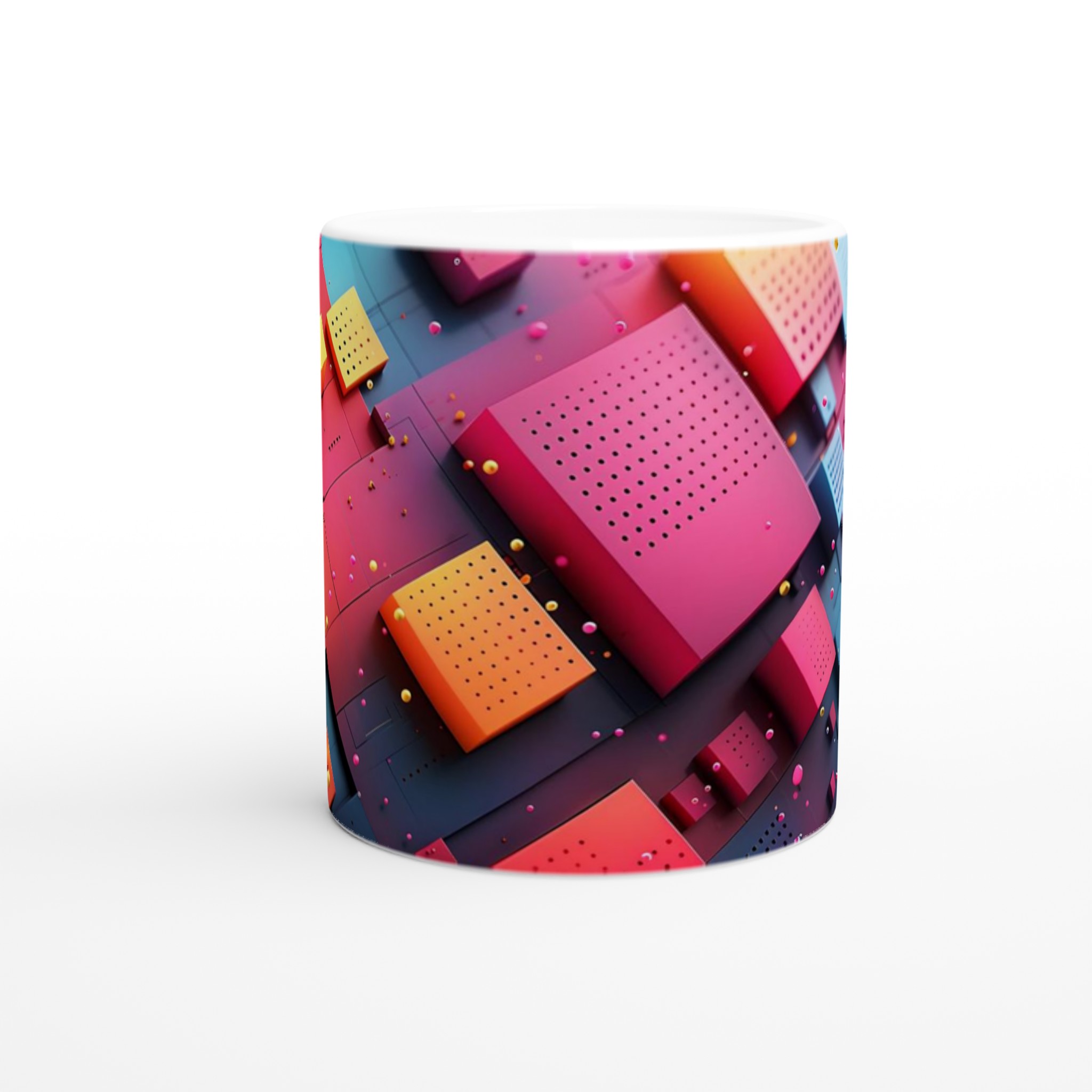 Abstrakt Geometrisk 11oz Keramisk Mugg – Modern Design i Valfri Färg 8 589b552b-bfa1-4279-aff7-2af70f0d62e2