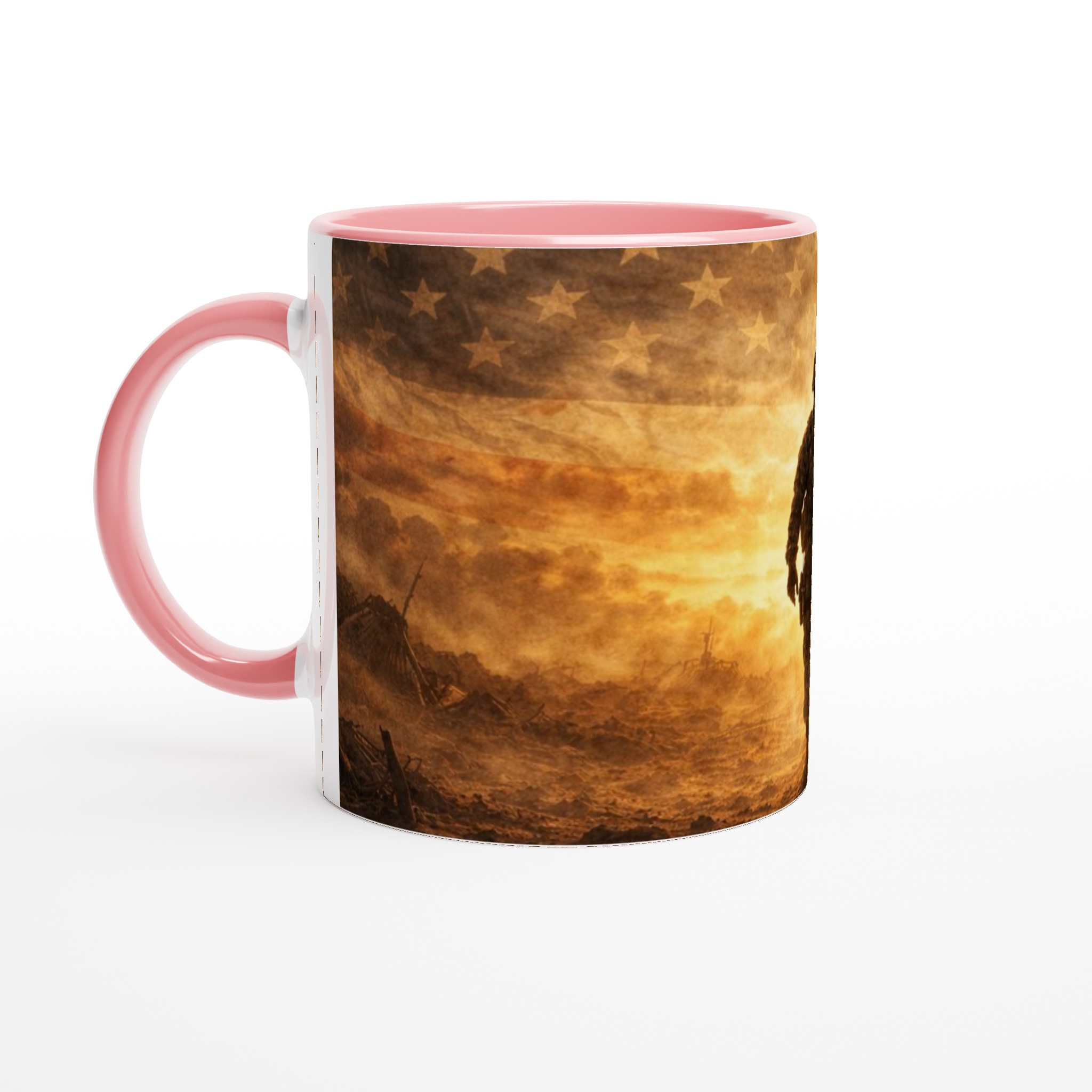 Vit 11oz keramisk mugg med patriotiskt amerikanskt soldatmotiv i flera färgalternativ 6 58cdf3d6-1833-4c6a-9561-8601341cc086