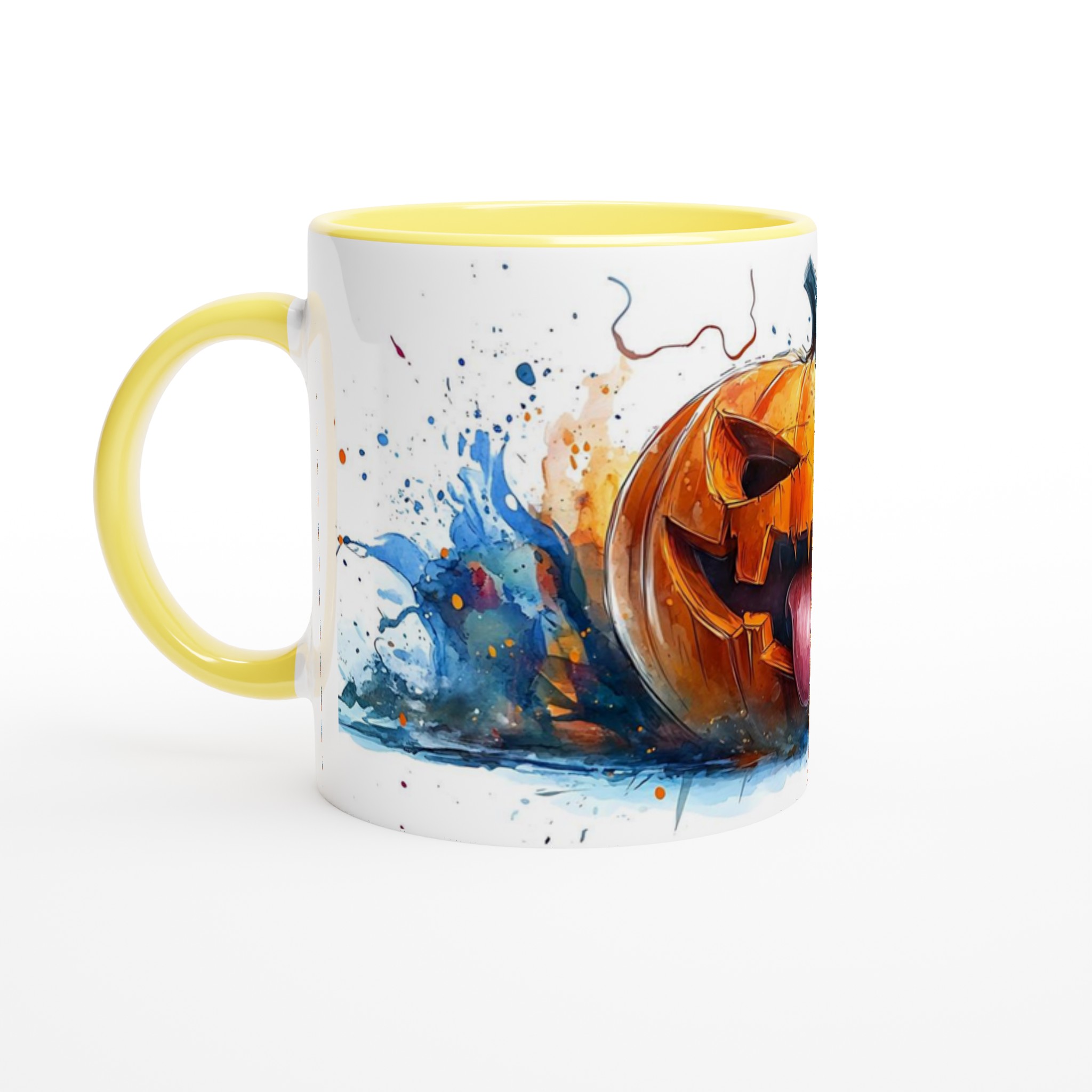 Skräckinjagande Pumpa Akvarell Mugg – Halloween Design i 7 Färger 3 5914ef28-2c5d-419a-adbb-c4e2f19d4969