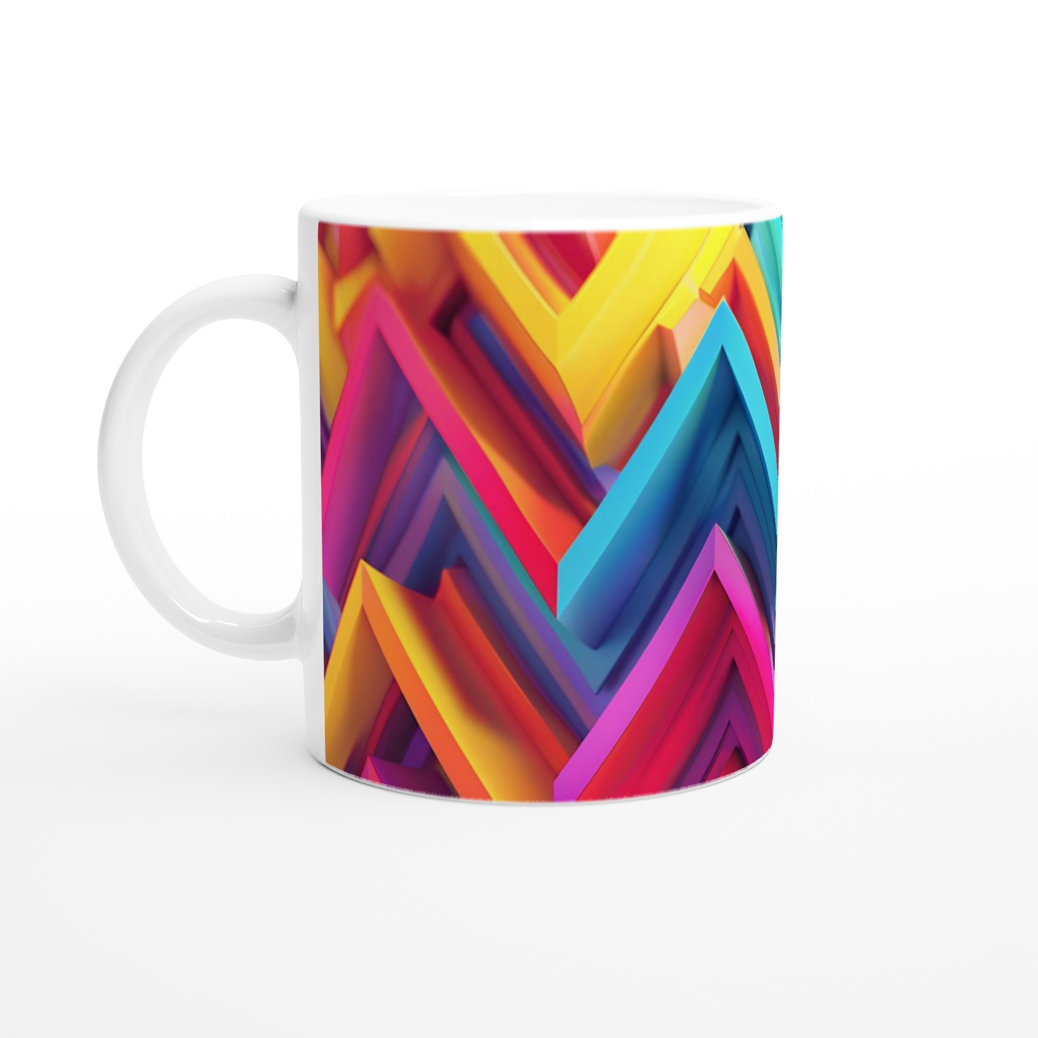 Abstrakt Chevron Keramikmugg - 11oz, Levande Färgval 1 593fa3f9-6281-456b-92cf-fee97f1052d4
