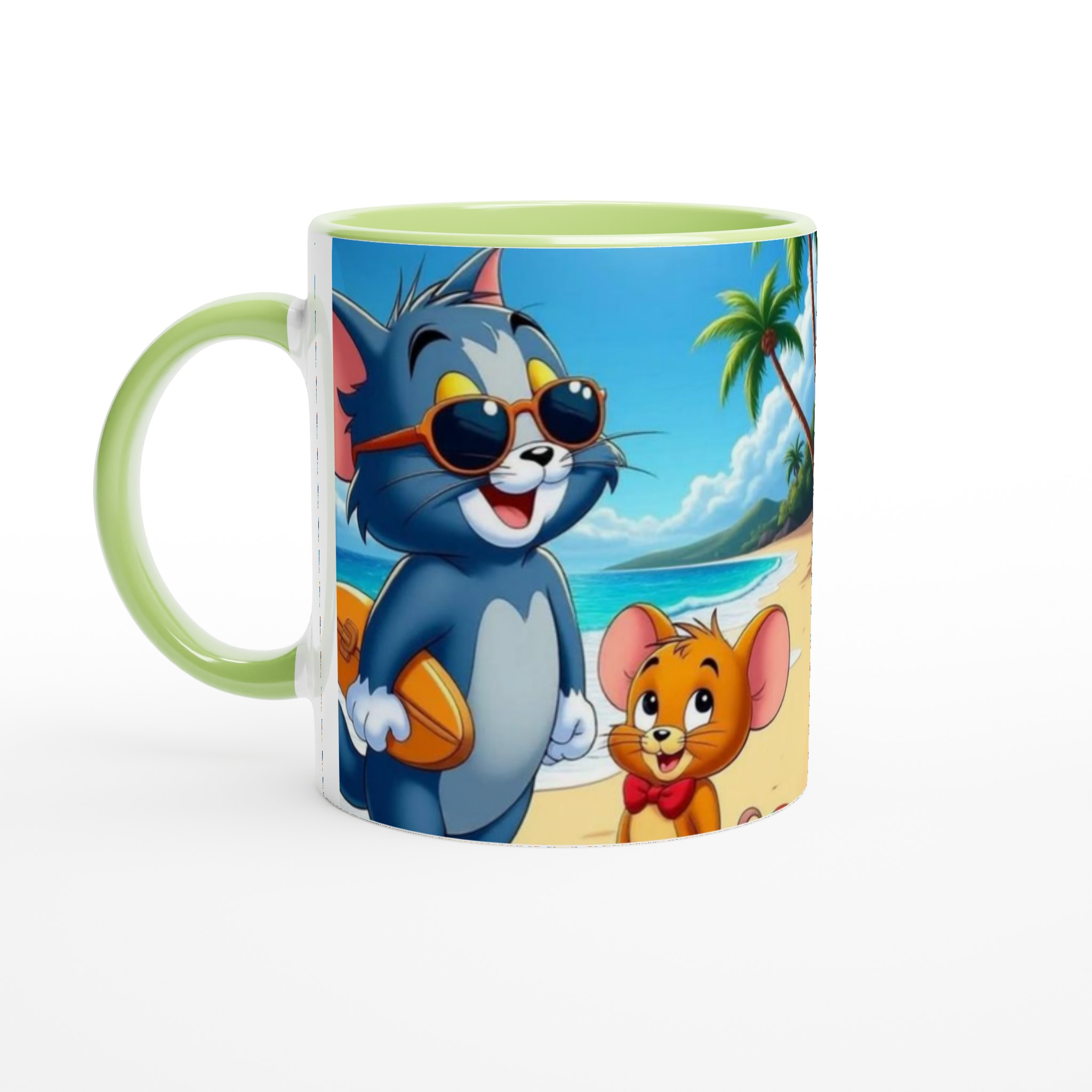 Vit 11oz keramisk mugg med ikoniskt Tom & Jerry motiv – välj bland sju livfulla färger 7 594f3c5d-efc1-45fc-8a1d-c3a26dcbded1