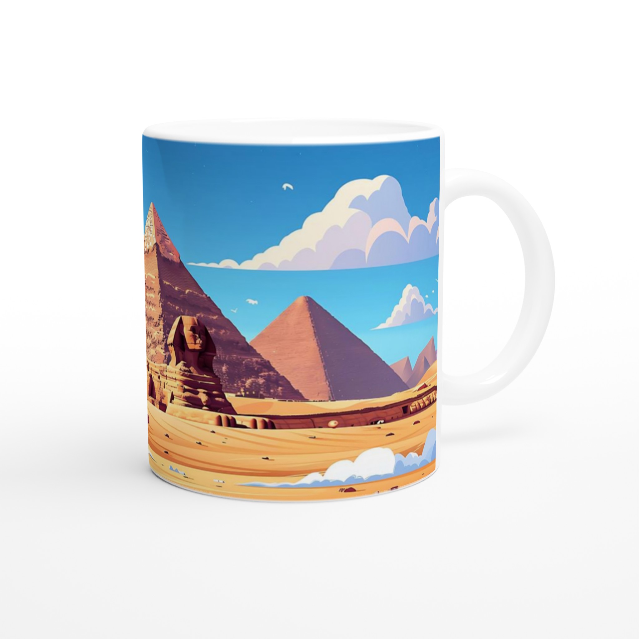 Egyptisk Pyramider & Sfinx Mugg - Klassisk Design i ditt Val av Färg 9 595f5bff-26e9-457d-b8ed-0759e58863db