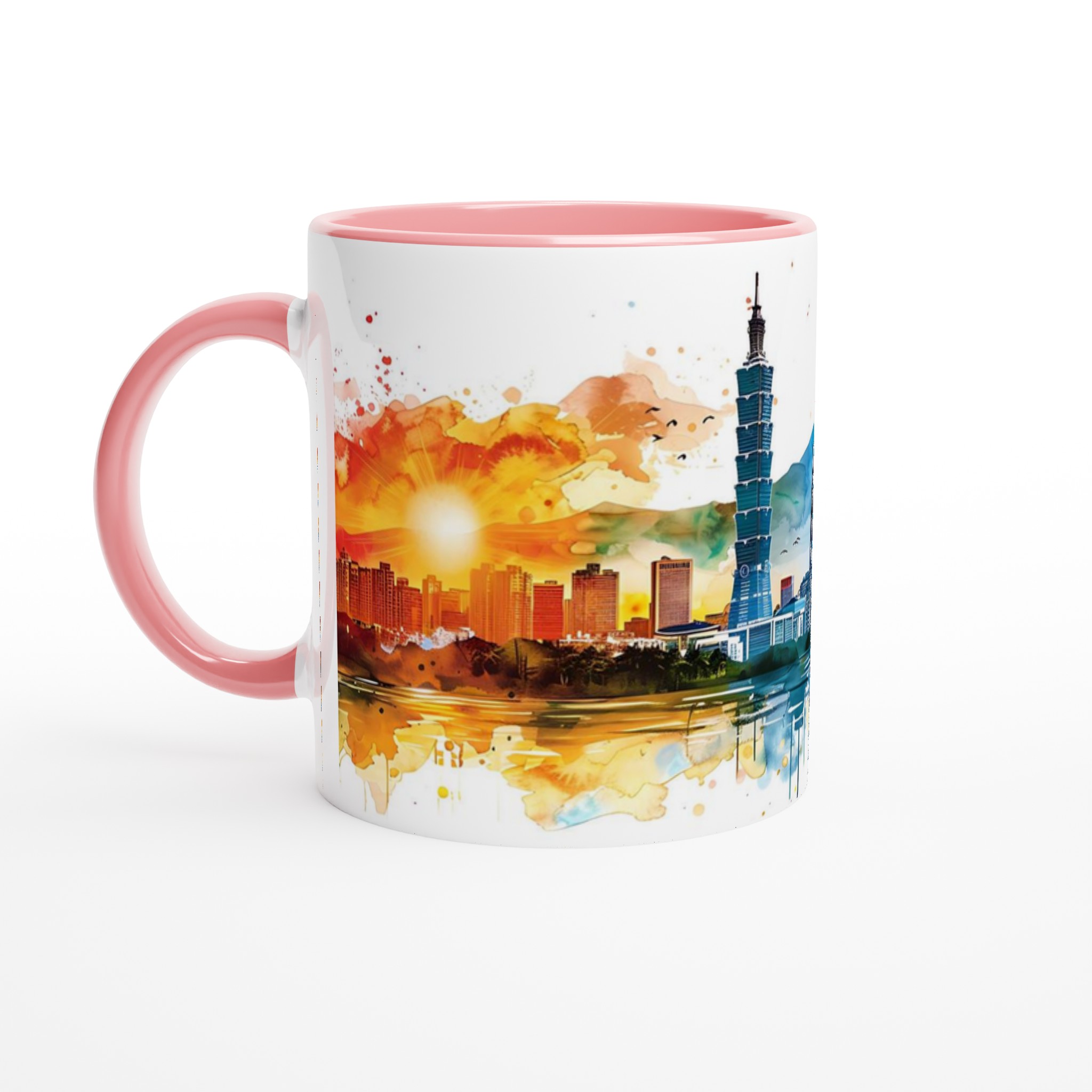 Taiwans Stadssilhuett i Akvarell - 11oz Keramisk Mugg i Valfri Färg 6 59ba74a6-44c1-4ff2-8c9a-39dda046e466