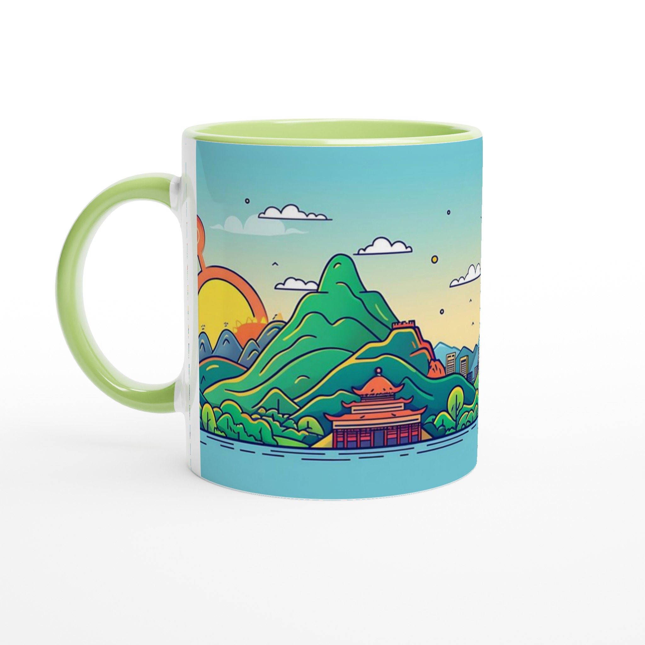 Taiwanesisk Stadsbild Keramikmugg – Livlig Tecknad Design, Perfekt för Kaffeälskare i Valfri Färg! 7 59c7b6c2-4240-4187-b222-ddc7e635f5f3