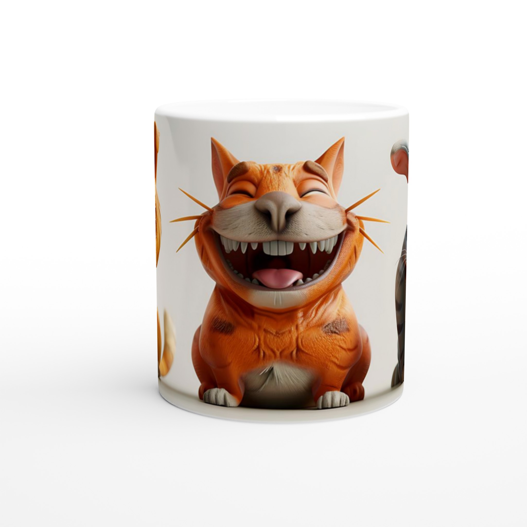 Skrattande Katt & Kanin 11oz Keramikmugg – Glädjefulla Djurmotiv i Valfri Färg! 8 59d7012b-04f4-4a0e-a8d0-0a895533d309