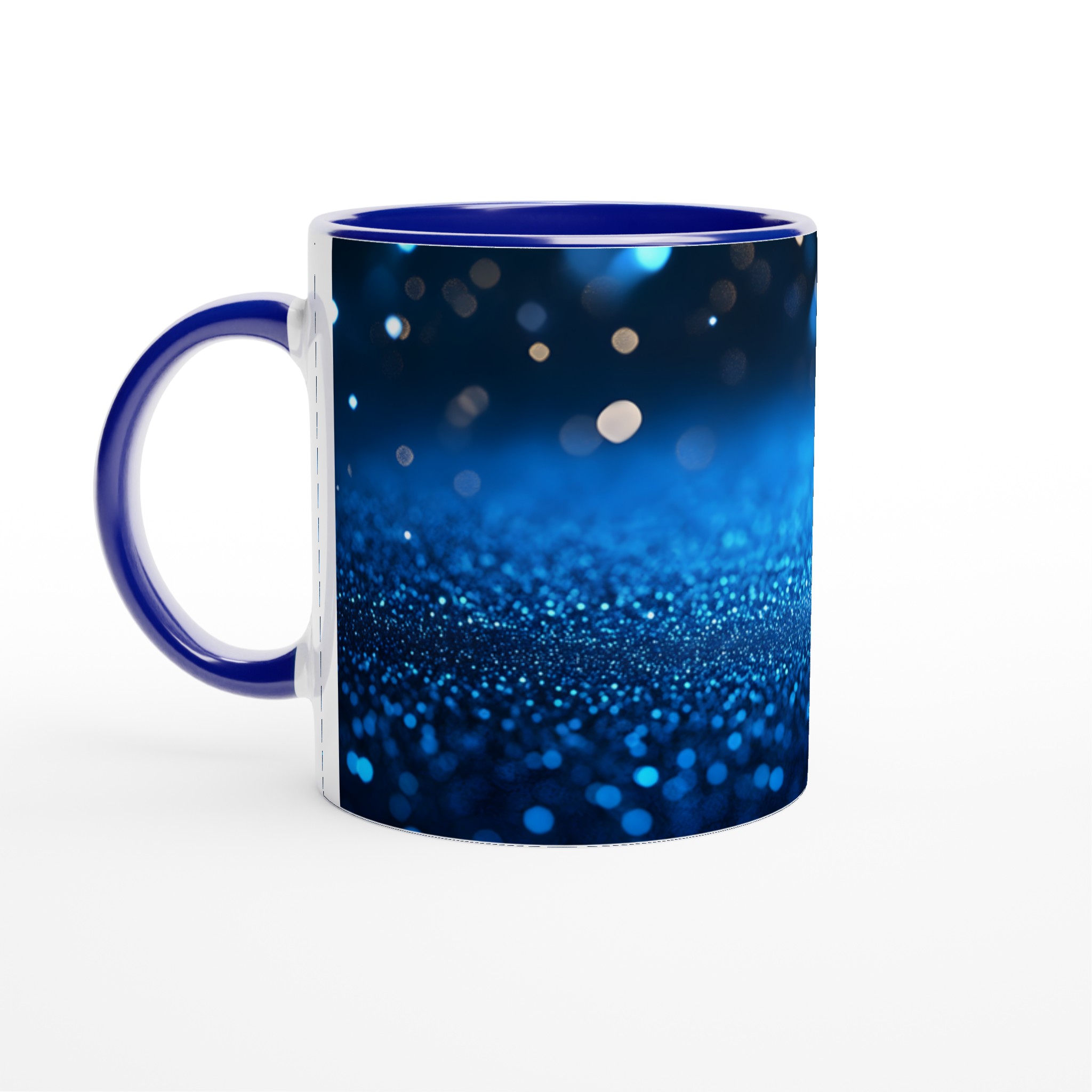Stjärnklar Natt 11oz Keramikmugg - Blå Glittereffekt & Valfri Färg 2 59f4ac35-39a3-4de7-95a0-160904790588